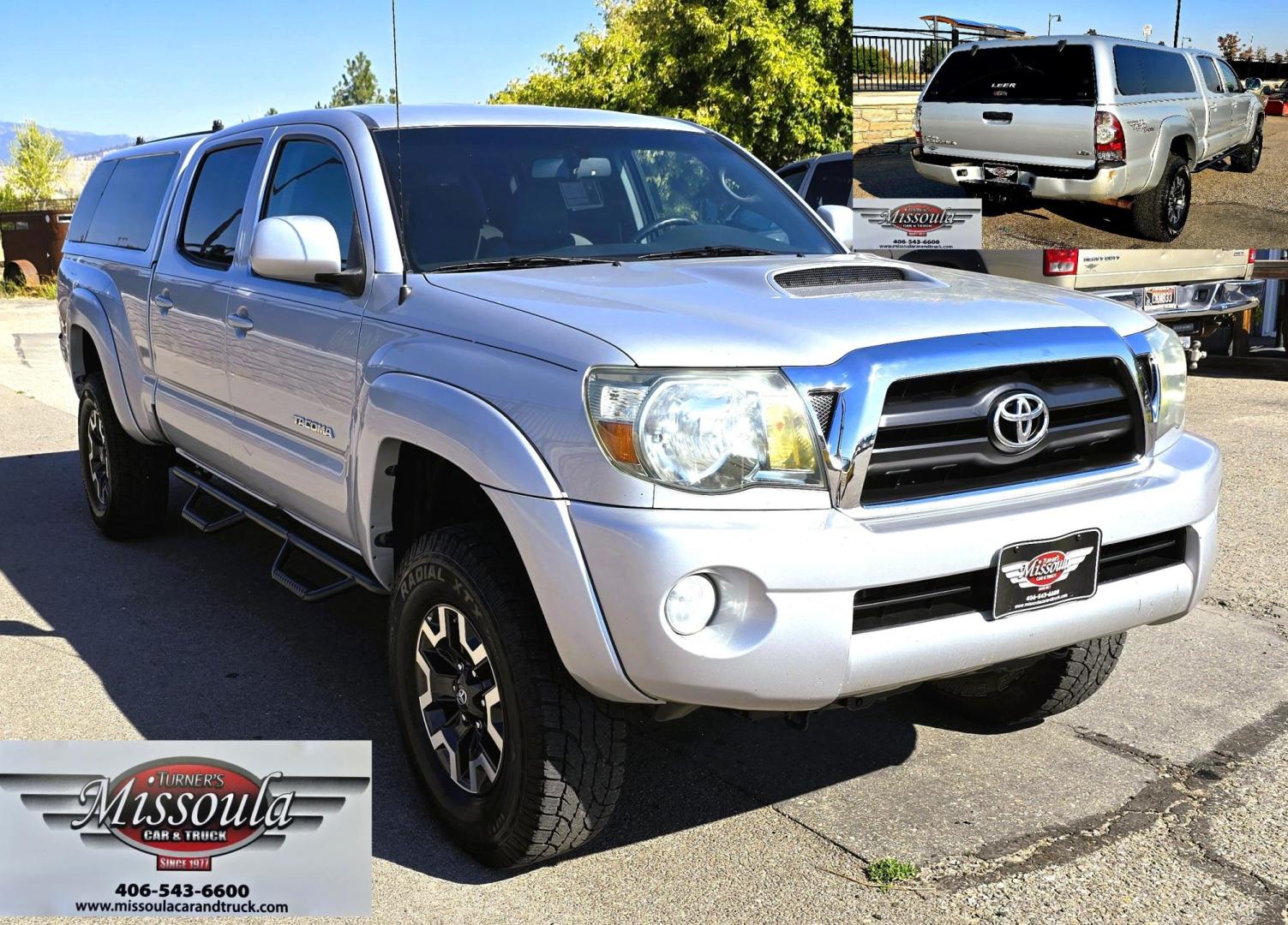 2011 Silver /Gray Toyota Tacoma Double Cab Long Bed V6 Auto 4WD (3TMMU4FN7BM) with an 4.0L V6 DOHC 24V engine, 5-Speed Automatic transmission, located at 450 N Russell, Missoula, MT, 59801, (406) 543-6600, 46.874496, -114.017433 - Hard to Find Tacoma 4WD with Matching Leer Topper. 4.0L V6 Engine. Automatic Transmission. Air. Cruise. Tilt. Power Windows and Locks. AM FM CD Player with Bluetooth Audio and Phone. Comes with two sets of Tires and Wheels. The second set is studded snow tires. Running Boards. Towing. Yes, it has a - Photo#6