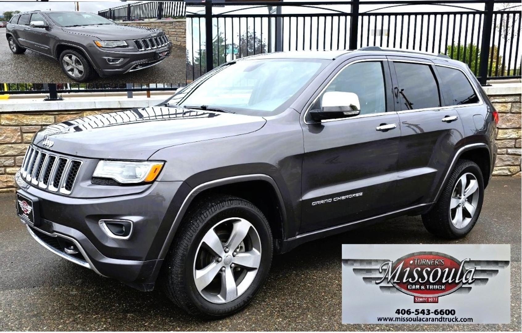 2015 Grey /Black Jeep Grand Cherokee Overland 4WD (1C4RJFCGXFC) with an 3.6L V6 DOHC 24V engine, 8-Speed Automatic transmission, located at 450 N Russell, Missoula, MT, 59801, (406) 543-6600, 46.874496, -114.017433 - Clean 4WD SUV. Peppy 3.6L V6 Engine. 8 Speed Automatic Transmission this Paddle Shifters for Manual Shifting. Huge Panoramic Sun Roof. Front and Rear Heated Seats. Heated Steering Wheel. Vented Front Seats for Cooling. AM FM SAT. Bluetooth Audio and Phone. Navigation. Backup Camera. Remote Start. Po - Photo#5
