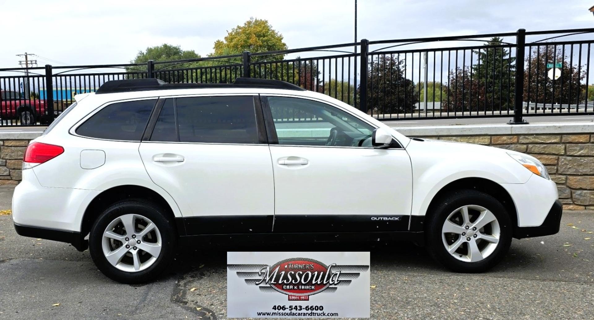2013 White /White Subaru Outback 2.5I Premium (4S4BRBCC1D3) with an 2.5L H4 DOHC 16V engine, Automatic transmission, located at 450 N Russell, Missoula, MT, 59801, (406) 543-6600, 46.874496, -114.017433 - Very Clean 2 Owner AWD SUV. 2.5L H4 Engine. Automatic Transmission. Leather Seats. Heated Front Seats. Power Drivers Seat. Air. Cruise. Tilt. Power Windows and Locks. AM FM CD Player. Bluetooth. Steering Wheel Controls. We Finance through local Credit Unions. We do NOT offer In House (Buy Here P - Photo#0