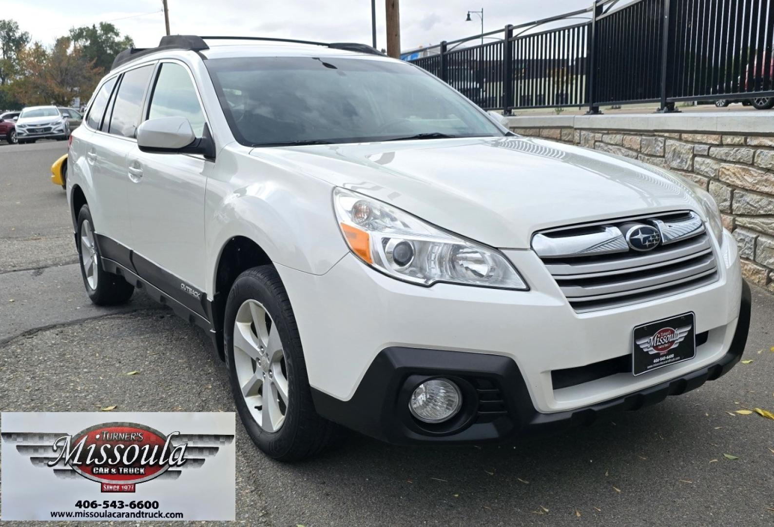 2013 White /White Subaru Outback 2.5I Premium (4S4BRBCC1D3) with an 2.5L H4 DOHC 16V engine, Automatic transmission, located at 450 N Russell, Missoula, MT, 59801, (406) 543-6600, 46.874496, -114.017433 - Very Clean 2 Owner AWD SUV. 2.5L H4 Engine. Automatic Transmission. Leather Seats. Heated Front Seats. Power Drivers Seat. Air. Cruise. Tilt. Power Windows and Locks. AM FM CD Player. Bluetooth. Steering Wheel Controls. We Finance through local Credit Unions. We do NOT offer In House (Buy Here P - Photo#2