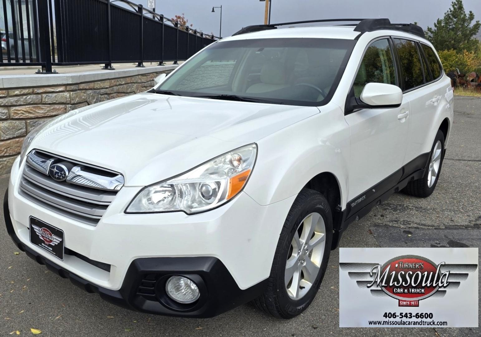 2013 White /White Subaru Outback 2.5I Premium (4S4BRBCC1D3) with an 2.5L H4 DOHC 16V engine, Automatic transmission, located at 450 N Russell, Missoula, MT, 59801, (406) 543-6600, 46.874496, -114.017433 - Very Clean 2 Owner AWD SUV. 2.5L H4 Engine. Automatic Transmission. Leather Seats. Heated Front Seats. Power Drivers Seat. Air. Cruise. Tilt. Power Windows and Locks. AM FM CD Player. Bluetooth. Steering Wheel Controls. We Finance through local Credit Unions. We do NOT offer In House (Buy Here P - Photo#8
