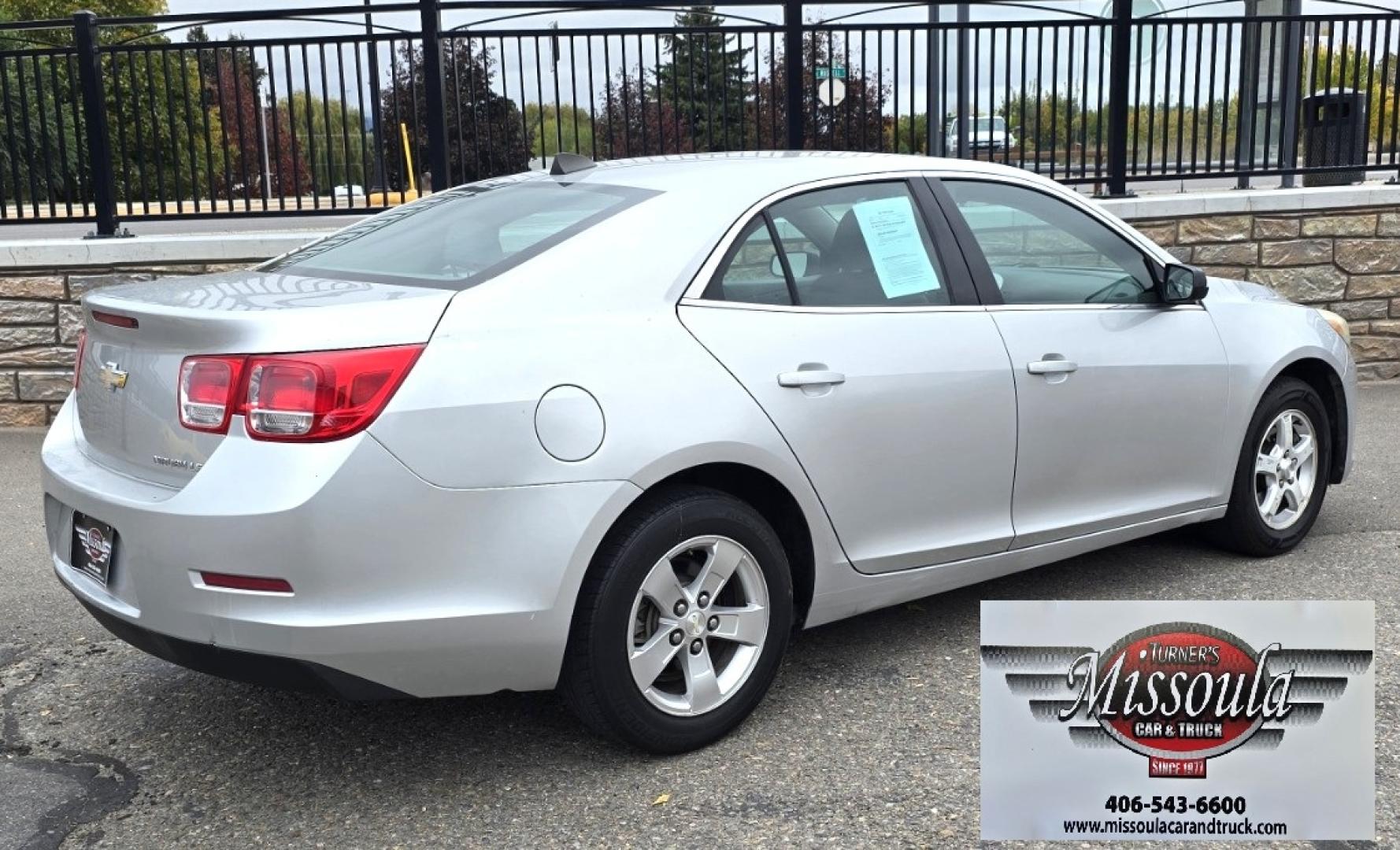 2014 Silver /Gray Chevrolet Malibu LS (1G11B5SL8EF) with an 2.5L L4 DOHC 16V engine, 6-Speed Automatic transmission, located at 450 N Russell, Missoula, MT, 59801, (406) 543-6600, 46.874496, -114.017433 - Nice size family car with good fuel economy at a reasonable price. 2.5L I4 Engine. Front Wheel Drive. Air. Cruise. Tilt. Power Windows and Locks. AM FM CD Player. Clean Title and Carfax. We Finance through local Credit Unions. We do NOT offer In House (Buy Here Pay Here) Financing. - Photo#1