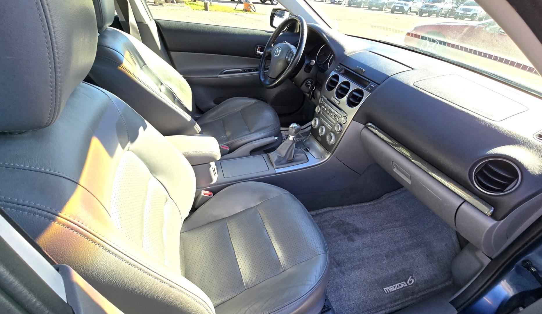 2004 Blue /Tan Mazda MAZDA6 Sport Wagon s (1YVFP82D245) with an 3.0L V6 DOHC 24V engine, 5 Speed Manual transmission, located at 450 N Russell, Missoula, MT, 59801, (406) 543-6600, 46.874496, -114.017433 - Super Clean FWD Wagon. One Owner. Clean Carfax and only 78K Miles. 3.0L V6 Engine. 5 Speed Manual Transmission. Air. Cruise. Tilt. Power Windows and Locks. AM FM CD Player.Power Drivers Seat. Has like New Bridgestone Radials on it and comes with Snow Tires on wheels. Paint is Excellent and Car runs - Photo#10