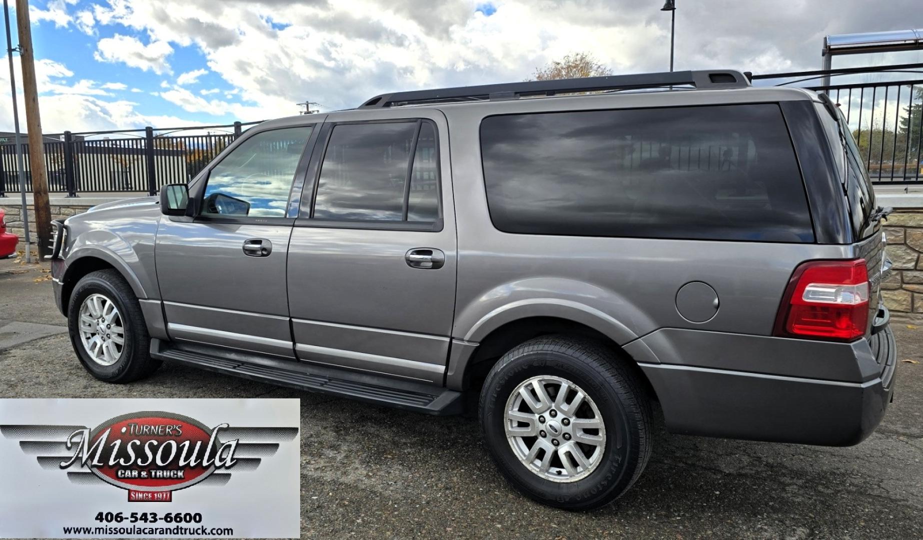2011 Grey /Tan Ford Expedition EL XLT 4WD (1FMJK1J54BE) with an 5.4L V8 SOHC 16V FFV engine, 6-Speed Automatic transmission, located at 450 N Russell, Missoula, MT, 59801, (406) 543-6600, 46.874496, -114.017433 - Giant 4WD SUV. 5.4L V8 Engine. Automatic Transmission. 3rd Row Seating with Room to Spare. Front and Rear Climate Control. Air. Cruise. Tilt. Power Windows and Locks. AM FM CD Player. Bluetooth. Grill Guard. Running Boards. Like New Firestone Tires. Has a Sunroof but the glass does not open. We F - Photo#7