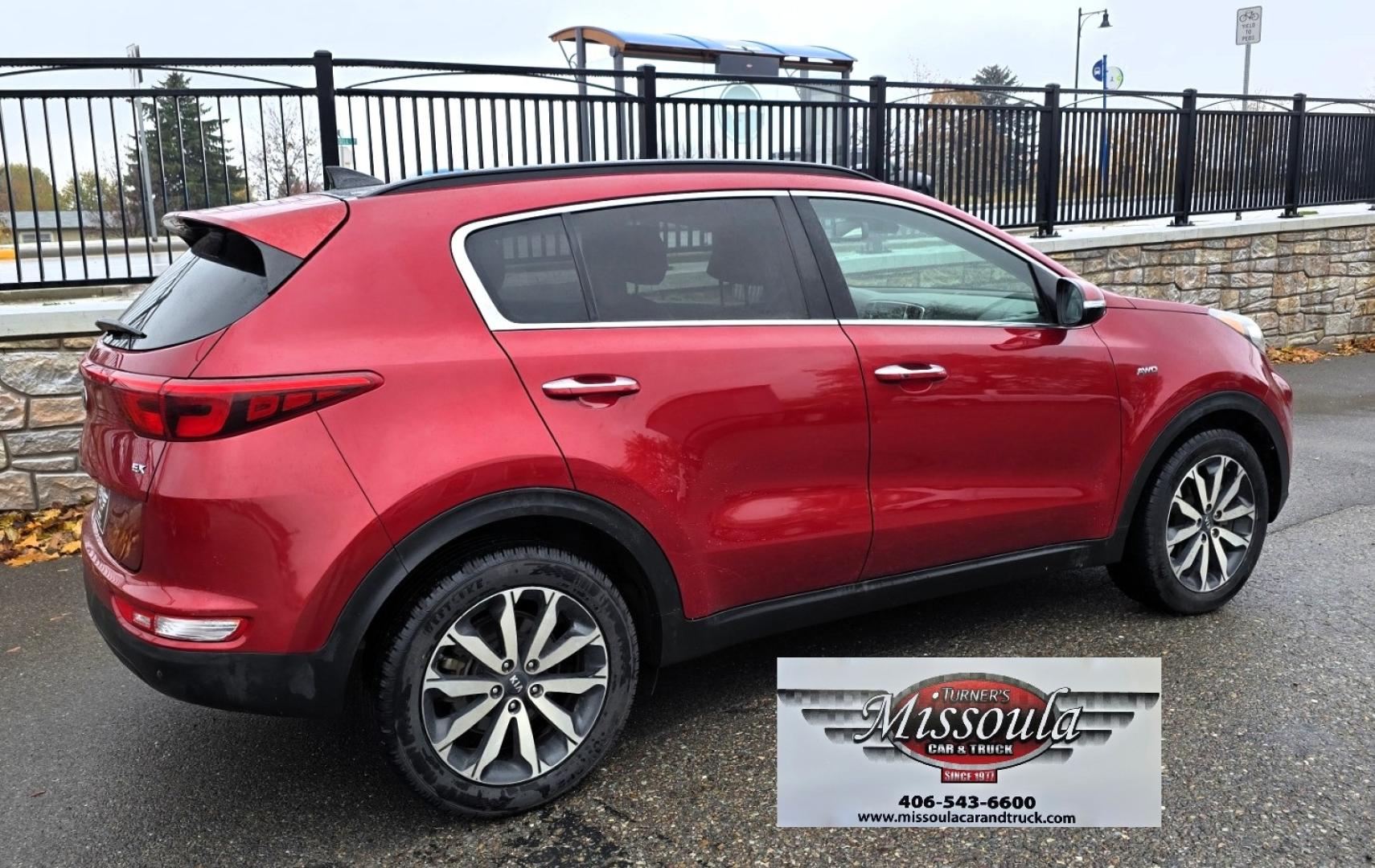 2018 Red /Tan Kia Sportage EX AWD (KNDPNCAC8J7) with an 2.4L V6 DOHC 24V engine, 6A transmission, located at 450 N Russell, Missoula, MT, 59801, (406) 543-6600, 46.874496, -114.017433 - Cute Little AWD SUV that has more features than you can shake a stick at, 2.4L I4 Engine. 6 Speed Automatic Transmission. Technology Package. Huge Panoramic Sun Roof. Navigation. Heated and Cooled Front Seats. Heated Steering Wheel. Heated Back Seats. Driver Assist. Backup Camera. Bluetooth Audio an - Photo#2