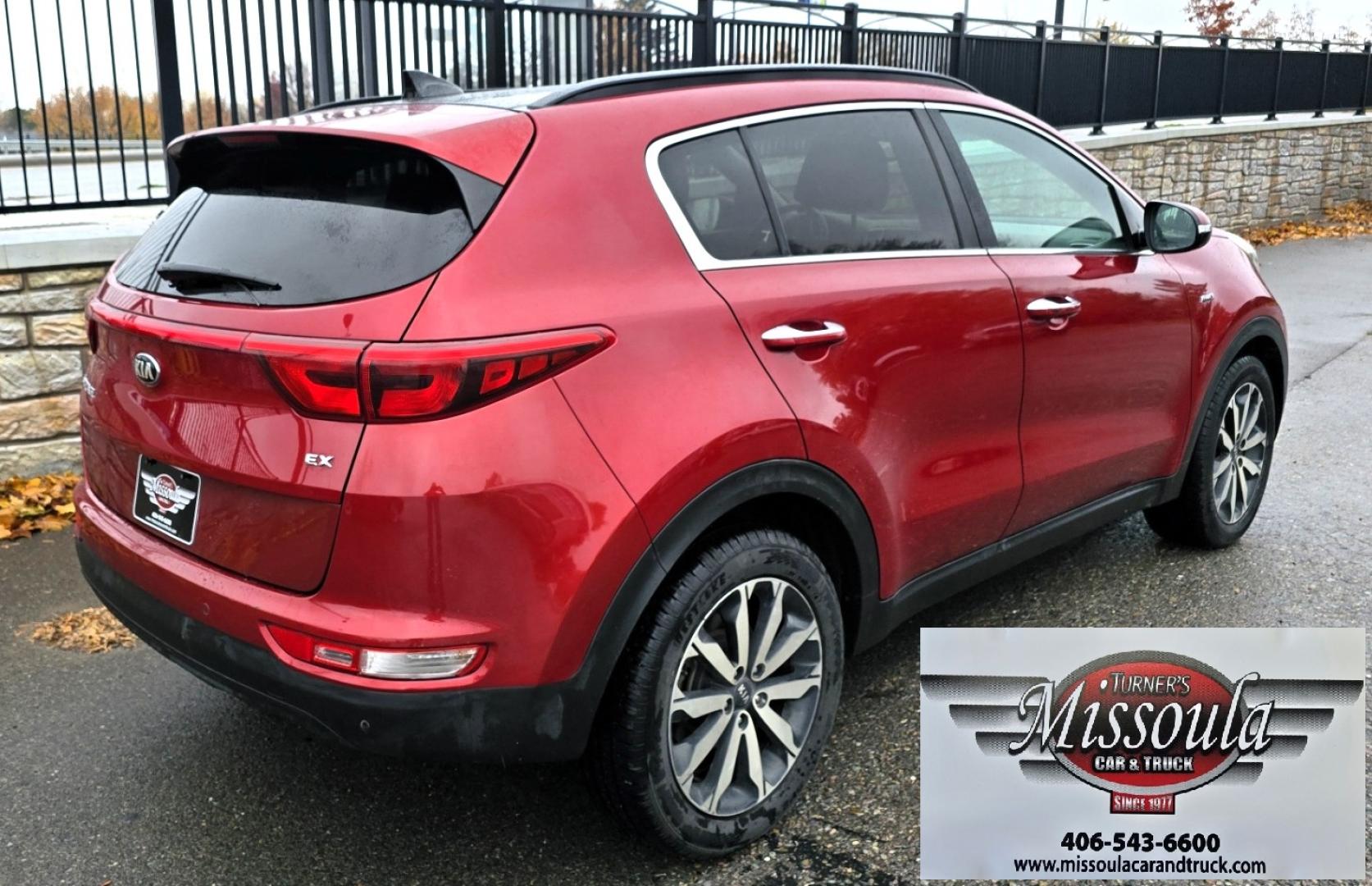 2018 Red /Tan Kia Sportage EX AWD (KNDPNCAC8J7) with an 2.4L V6 DOHC 24V engine, 6A transmission, located at 450 N Russell, Missoula, MT, 59801, (406) 543-6600, 46.874496, -114.017433 - Cute Little AWD SUV that has more features than you can shake a stick at, 2.4L I4 Engine. 6 Speed Automatic Transmission. Technology Package. Huge Panoramic Sun Roof. Navigation. Heated and Cooled Front Seats. Heated Steering Wheel. Heated Back Seats. Driver Assist. Backup Camera. Bluetooth Audio an - Photo#3