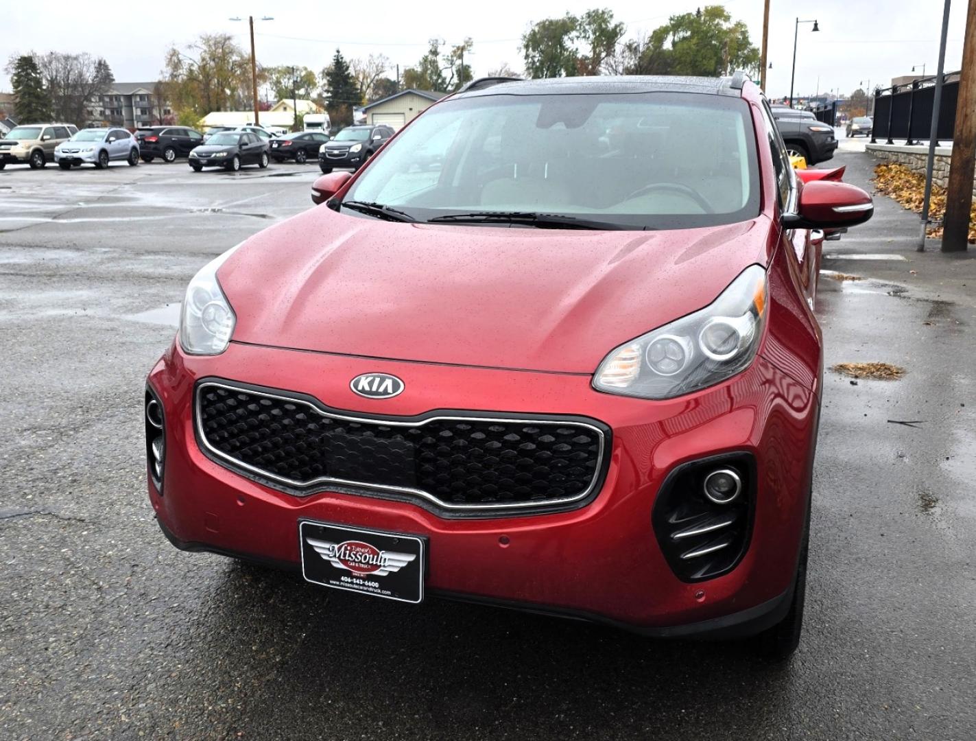 2018 Red /Tan Kia Sportage EX AWD (KNDPNCAC8J7) with an 2.4L V6 DOHC 24V engine, 6A transmission, located at 450 N Russell, Missoula, MT, 59801, (406) 543-6600, 46.874496, -114.017433 - Cute Little AWD SUV that has more features than you can shake a stick at, 2.4L I4 Engine. 6 Speed Automatic Transmission. Technology Package. Huge Panoramic Sun Roof. Navigation. Heated and Cooled Front Seats. Heated Steering Wheel. Heated Back Seats. Driver Assist. Backup Camera. Bluetooth Audio an - Photo#6