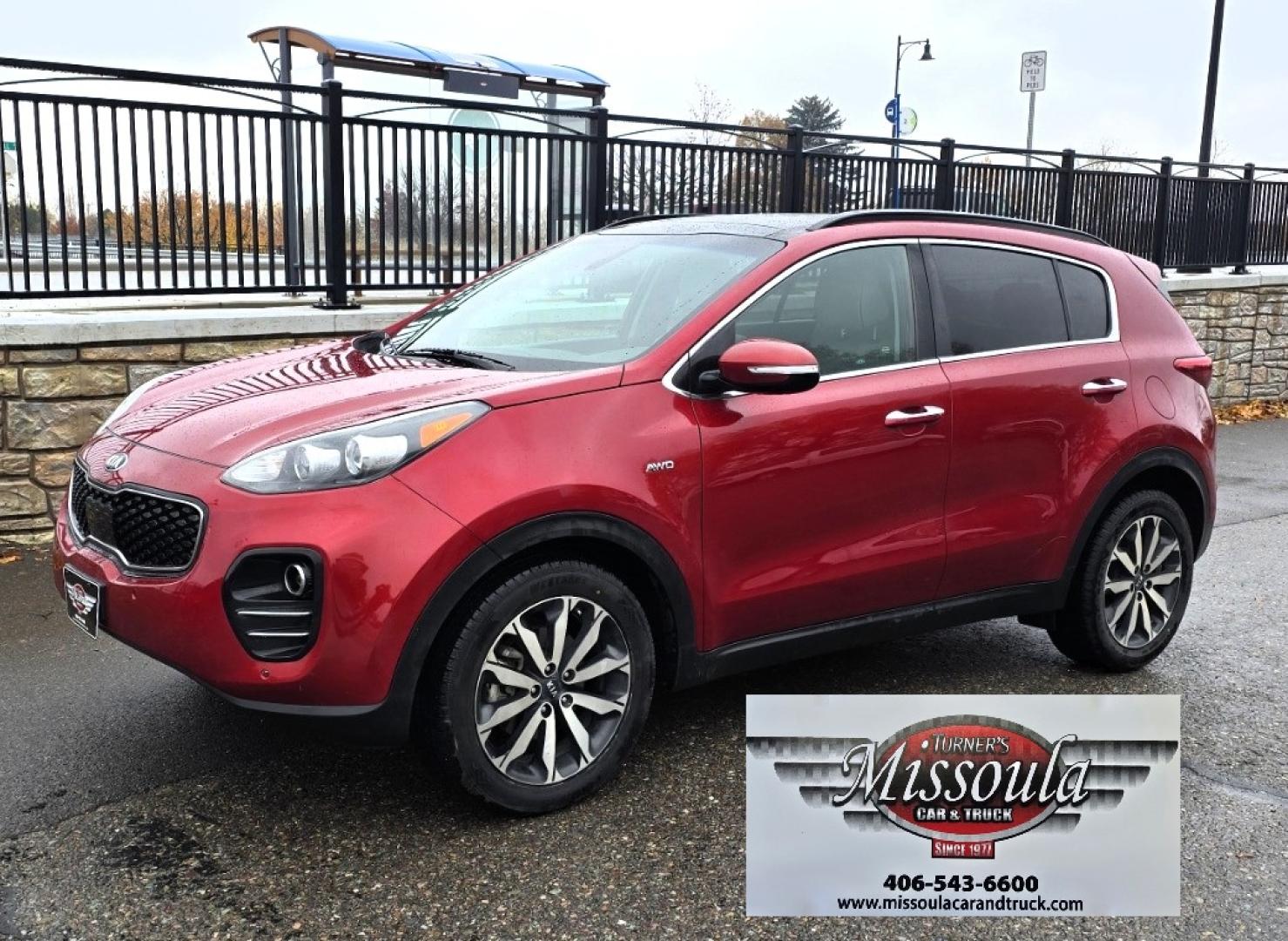 2018 Red /Tan Kia Sportage EX AWD (KNDPNCAC8J7) with an 2.4L V6 DOHC 24V engine, 6A transmission, located at 450 N Russell, Missoula, MT, 59801, (406) 543-6600, 46.874496, -114.017433 - Cute Little AWD SUV that has more features than you can shake a stick at, 2.4L I4 Engine. 6 Speed Automatic Transmission. Technology Package. Huge Panoramic Sun Roof. Navigation. Heated and Cooled Front Seats. Heated Steering Wheel. Heated Back Seats. Driver Assist. Backup Camera. Bluetooth Audio an - Photo#8