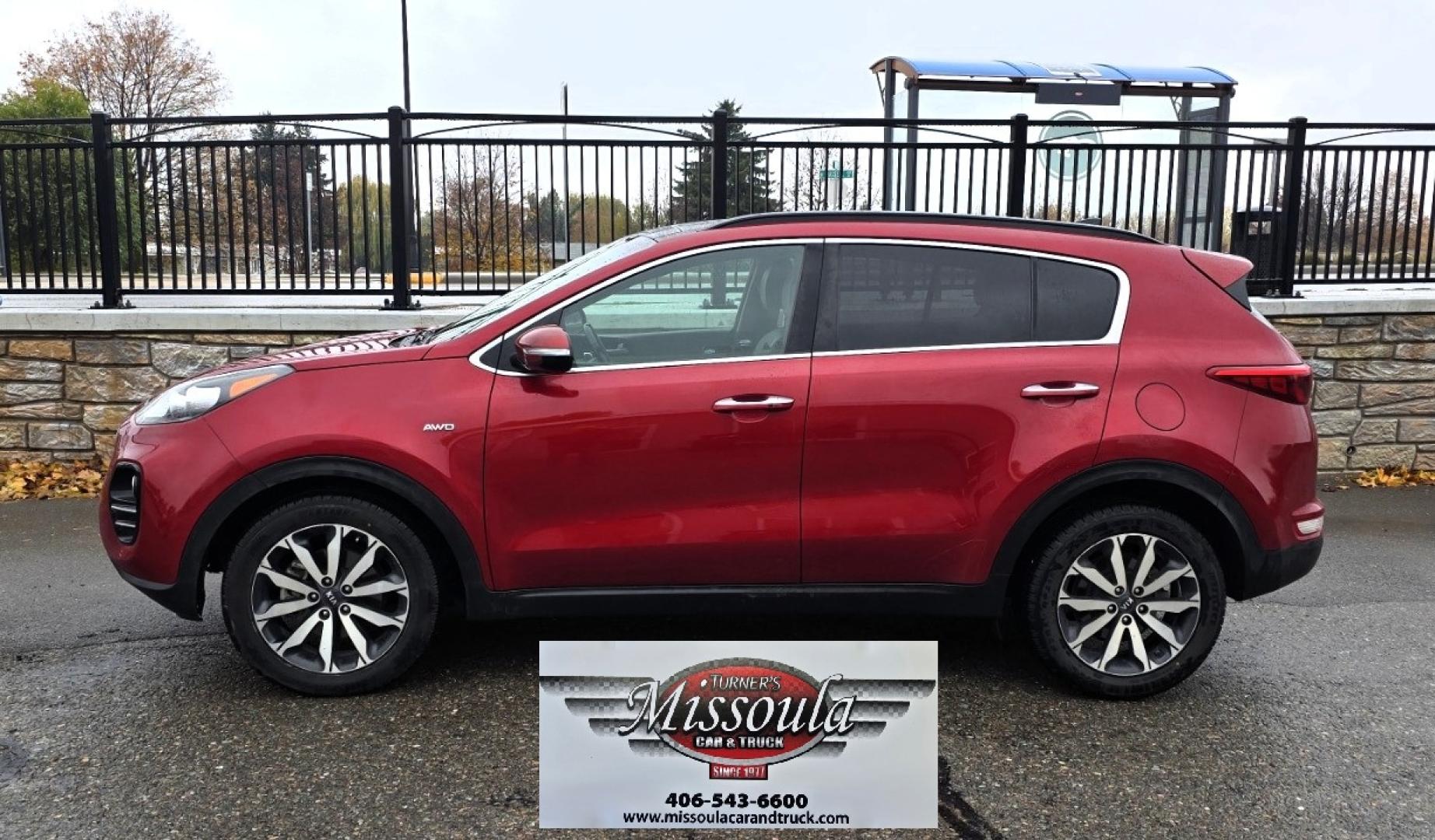 2018 Red /Tan Kia Sportage EX AWD (KNDPNCAC8J7) with an 2.4L V6 DOHC 24V engine, 6A transmission, located at 450 N Russell, Missoula, MT, 59801, (406) 543-6600, 46.874496, -114.017433 - Cute Little AWD SUV that has more features than you can shake a stick at, 2.4L I4 Engine. 6 Speed Automatic Transmission. Technology Package. Huge Panoramic Sun Roof. Navigation. Heated and Cooled Front Seats. Heated Steering Wheel. Heated Back Seats. Driver Assist. Backup Camera. Bluetooth Audio an - Photo#7