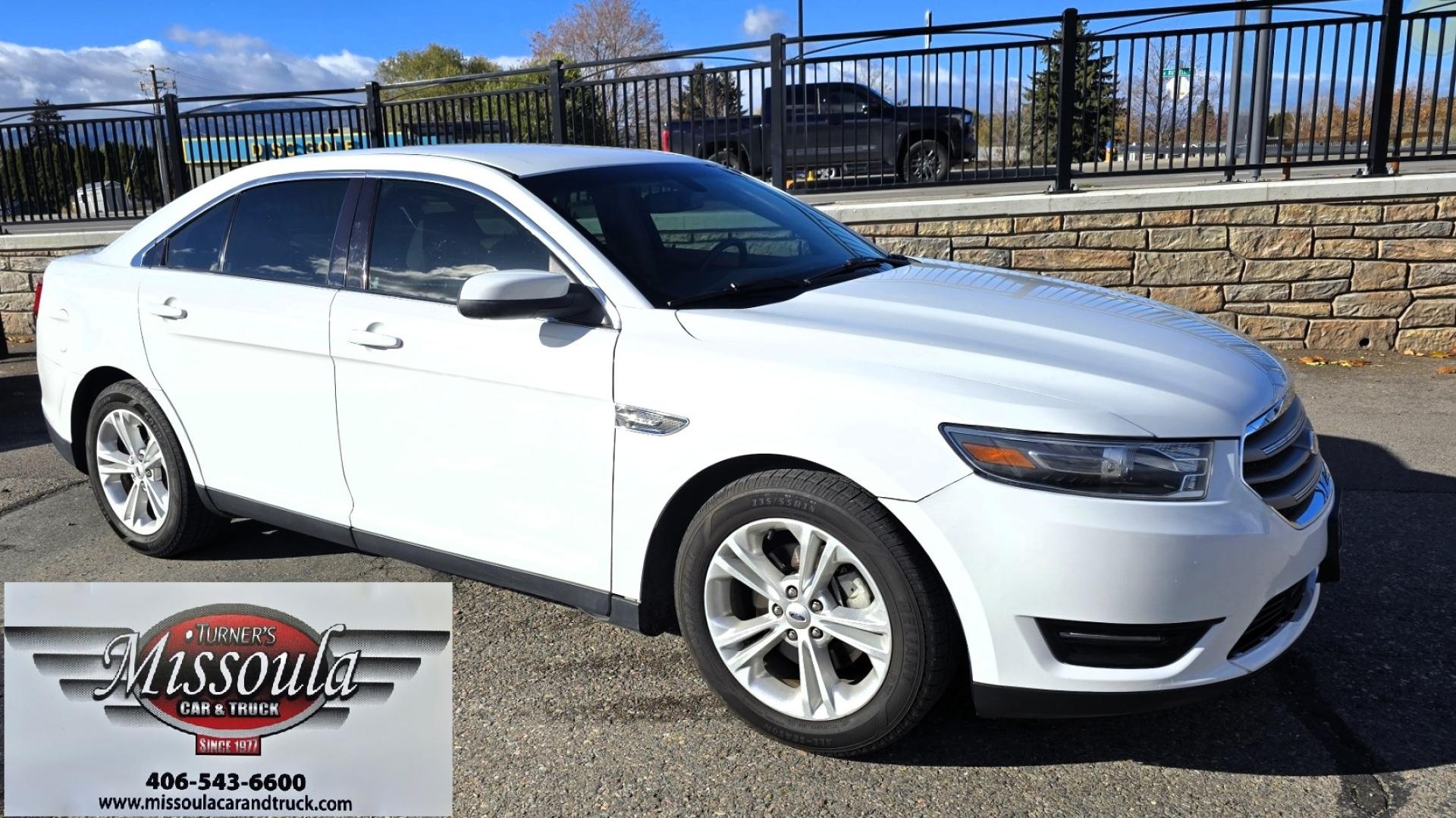 2016 White /Tan Ford Taurus SEL AWD (1FAHP2H83GG) with an 3.5L V6 DOHC 24V engine, 6A transmission, located at 450 N Russell, Missoula, MT, 59801, (406) 543-6600, 46.874496, -114.017433 - Classy Looking AWD Sedan. Peppy 3.5L V6 Engine. 6 Speed Automatic Transmission. Front Power Seats. Air. Cruise. Tilt. AM FM SAT CD. Bluetooth Audio and Phone. Power Windows and Locks. Goodyear Tires. Remote Start. We Finance through local Credit Unions. We do NOT offer In House (Buy Here Pay Her - Photo#0