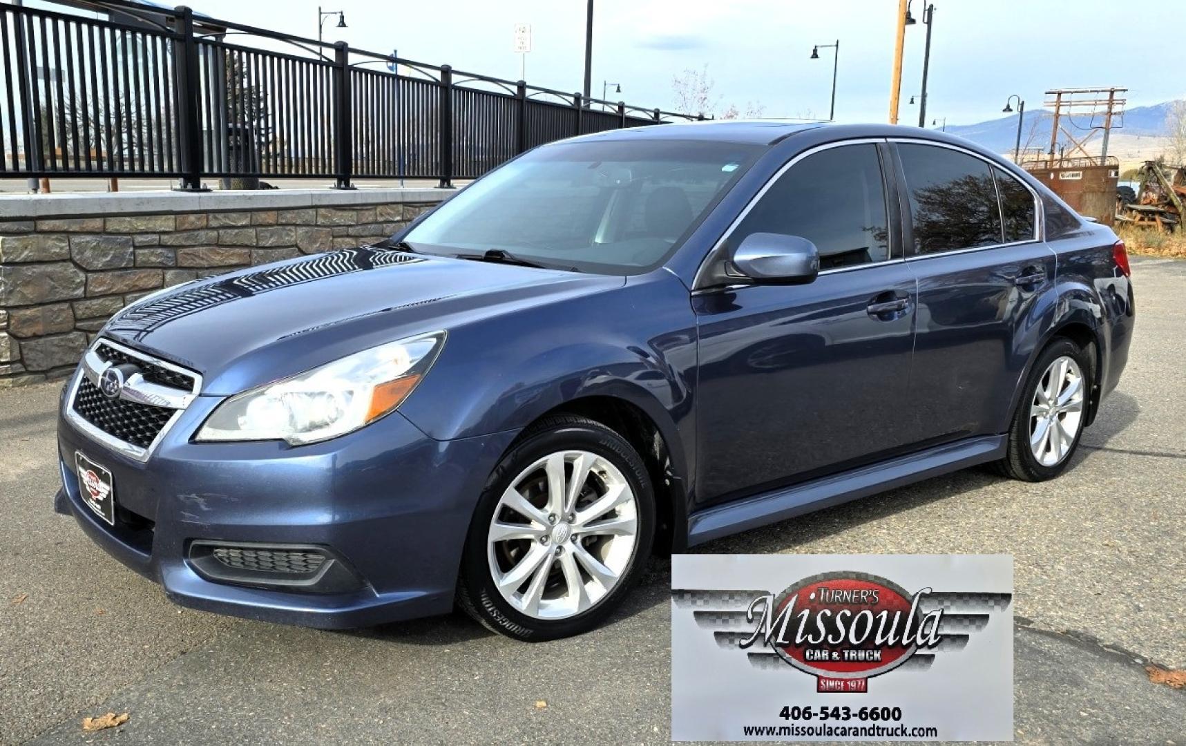 2013 Blue /Black Subaru Legacy 2.5i Premium (4S3BMBG64D3) with an 2.5L H4 SOHC 16V engine, Continuously Variable Transmission transmission, located at 450 N Russell, Missoula, MT, 59801, (406) 543-6600, 46.874496, -114.017433 - Classy Blue AWD Suby Sedan. 2.5L H4 Engine. Automatic Transmission. Air. Cruise. Tilt. Power Windows and Locks. Heated Seats. Power Drivers Seat. Power Sunroof. - Photo#7