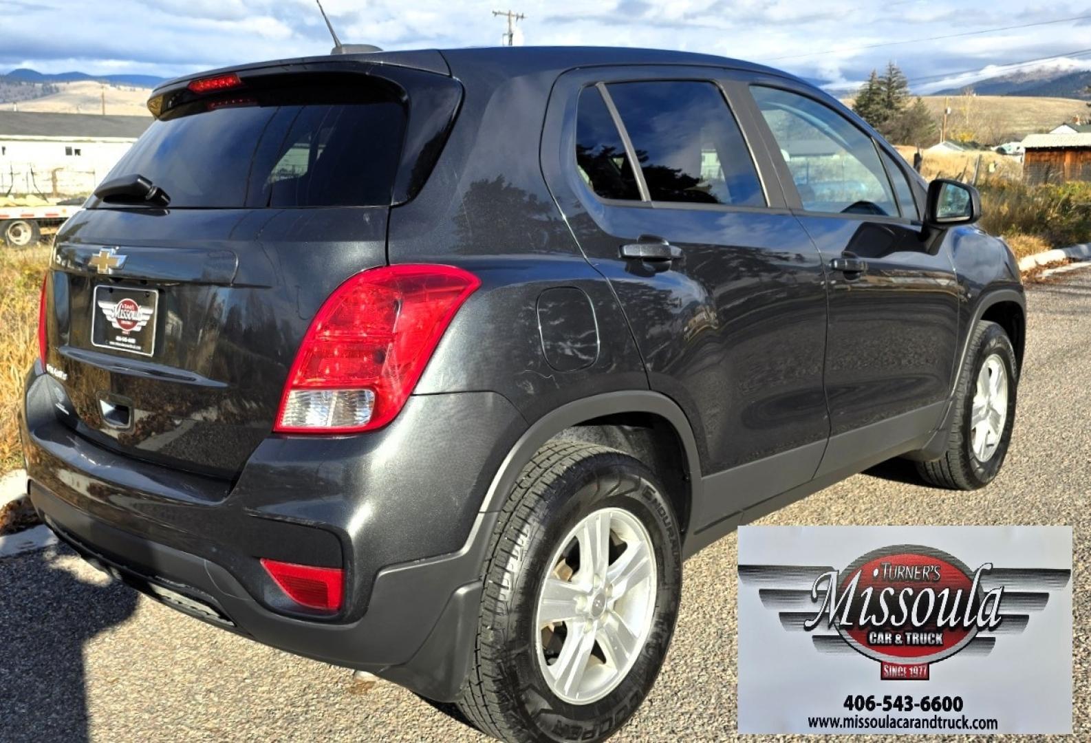 2019 Grey /Gray Chevrolet Trax LS AWD (3GNCJNSB9KL) with an 1.4L L4 DOHC 16V engine, 6A transmission, located at 450 N Russell, Missoula, MT, 59801, (406) 543-6600, 46.874496, -114.017433 - Cute little AWD SUV. 1.4L I4 Engine. Automatic Transmission. Air. Cruise. Tilt. Power Windows and Locks. Power Drivers Seat. AM FM Touchscreen Stereo. Bluetooth Audio and Phone. Apple Air Play. Android Air Play. Backup Camera. Copper Tires in like new condition. We Finance through local Credit Un - Photo#3
