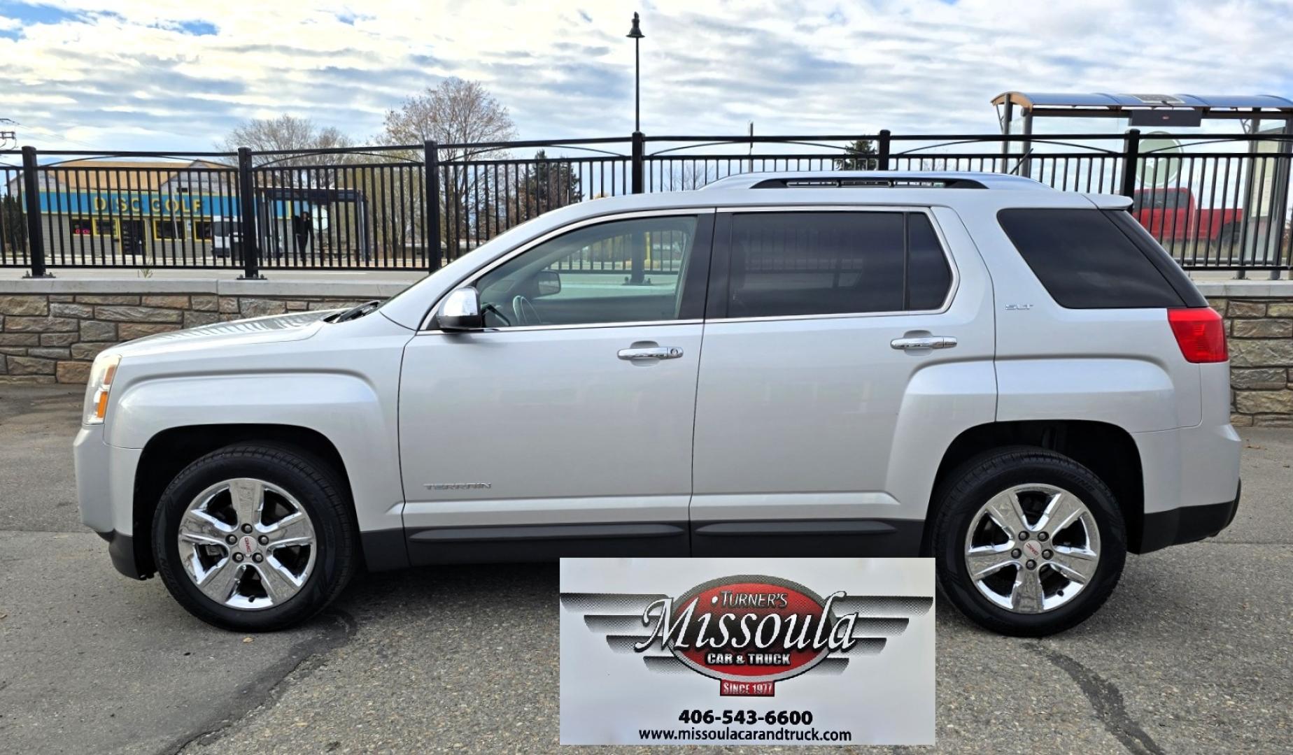 2015 Silver /Black GMC Terrain SLT2 AWD (2GKFLYE34F6) with an 3.6L V6 DOHC 24V engine, 6-Speed Automatic transmission, located at 450 N Russell, Missoula, MT, 59801, (406) 543-6600, 46.874496, -114.017433 - Beefy AWD SUV. 3.6L V6 Engine. 6 Speed Automatic Transmission. Power Sunroof. Air. Cruise. Tilt. Power Drivers Seat. Power Lift Gate. Power Windows and Locks. AM FM SAT CD Player. Bluetooth Audio and Phone. Backup Camera. Nice Touring Radial Tires. Remote Start. We Finance through local Credit U - Photo#6