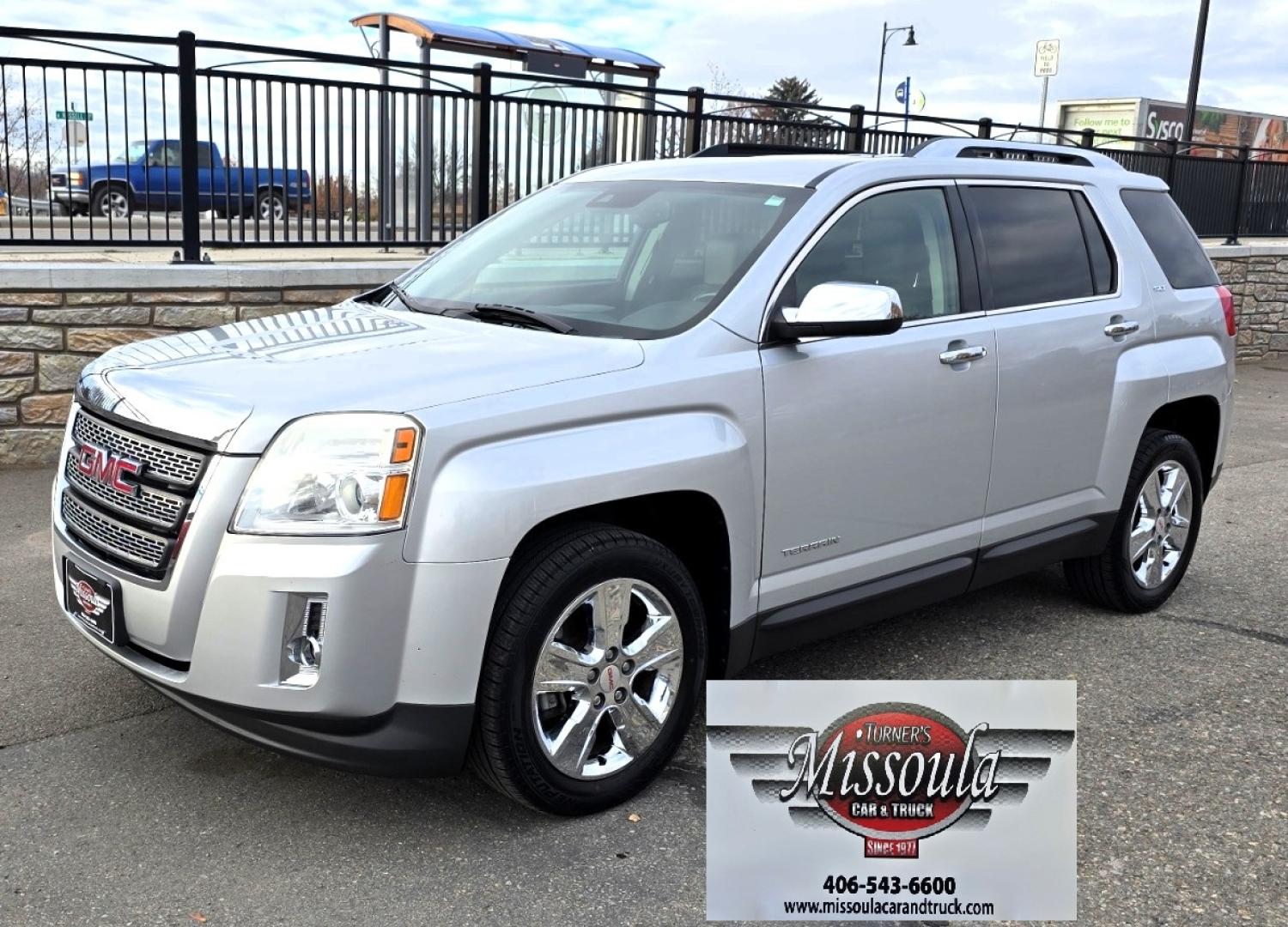 2015 Silver /Black GMC Terrain SLT2 AWD (2GKFLYE34F6) with an 3.6L V6 DOHC 24V engine, 6-Speed Automatic transmission, located at 450 N Russell, Missoula, MT, 59801, (406) 543-6600, 46.874496, -114.017433 - Beefy AWD SUV. 3.6L V6 Engine. 6 Speed Automatic Transmission. Power Sunroof. Air. Cruise. Tilt. Power Drivers Seat. Power Lift Gate. Power Windows and Locks. AM FM SAT CD Player. Bluetooth Audio and Phone. Backup Camera. Nice Touring Radial Tires. Remote Start. We Finance through local Credit U - Photo#8