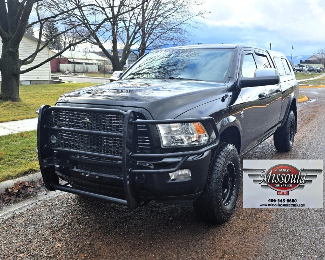 2012 Black /Black Dodge Ram 3500 Laramie Longhorn Edition Crew Cab SWB 4WD (3C63D3FL1CG) with an 6.7L L6 OHV 24V TURBO DIESEL engine, 6-Speed Automatic transmission, located at 450 N Russell, Missoula, MT, 59801, (406) 543-6600, 46.874496, -114.017433 - Beautiful 4WD Diesel Crew Cab. Tuner and is EGR Deleted 6.7L Cummins. Automatic Transmission. Touchscreen Alpine Stereo System. Heated Front and Rear Seats. Power Leather Front Seats. Heated Steering Wheel. Bluetooth Audio and Phone Connectivity. Backup Camera. Power Sunroof. Retractable Running Boa - Photo#3