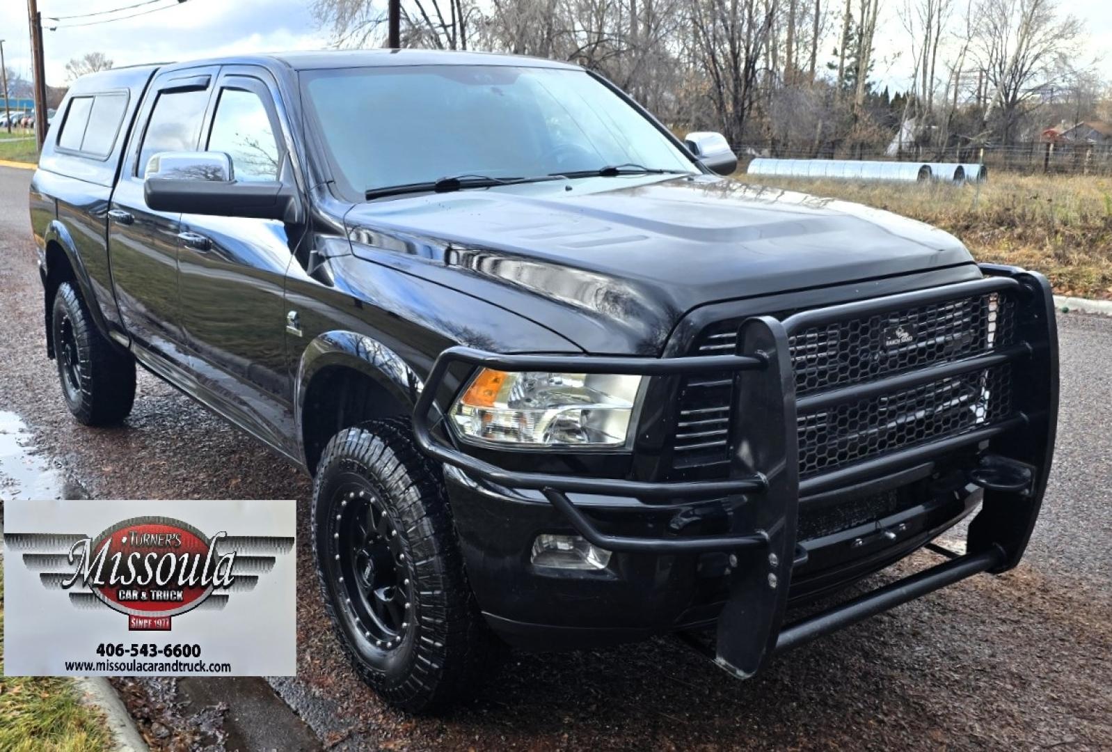 2012 Black /Black Dodge Ram 3500 Laramie Longhorn Edition Crew Cab SWB 4WD (3C63D3FL1CG) with an 6.7L L6 OHV 24V TURBO DIESEL engine, 6-Speed Automatic transmission, located at 450 N Russell, Missoula, MT, 59801, (406) 543-6600, 46.874496, -114.017433 - Beautiful 4WD Diesel Crew Cab. Tuner and is EGR Deleted 6.7L Cummins. Automatic Transmission. Touchscreen Alpine Stereo System. Heated Front and Rear Seats. Power Leather Front Seats. Heated Steering Wheel. Bluetooth Audio and Phone Connectivity. Backup Camera. Power Sunroof. Retractable Running Boa - Photo#5