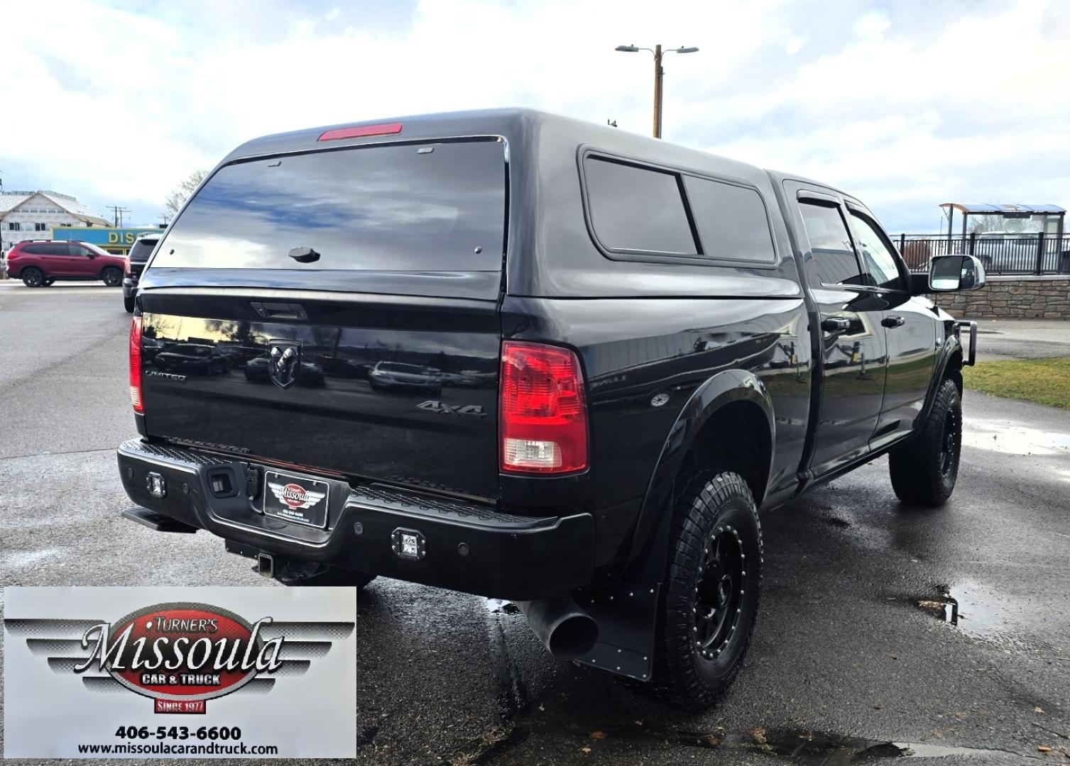 2012 Black /Black Dodge Ram 3500 Laramie Longhorn Edition Crew Cab SWB 4WD (3C63D3FL1CG) with an 6.7L L6 OHV 24V TURBO DIESEL engine, 6-Speed Automatic transmission, located at 450 N Russell, Missoula, MT, 59801, (406) 543-6600, 46.874496, -114.017433 - Beautiful 4WD Diesel Crew Cab. Tuner and is EGR Deleted 6.7L Cummins. Automatic Transmission. Touchscreen Alpine Stereo System. Heated Front and Rear Seats. Power Leather Front Seats. Heated Steering Wheel. Bluetooth Audio and Phone Connectivity. Backup Camera. Power Sunroof. Retractable Running Boa - Photo#8