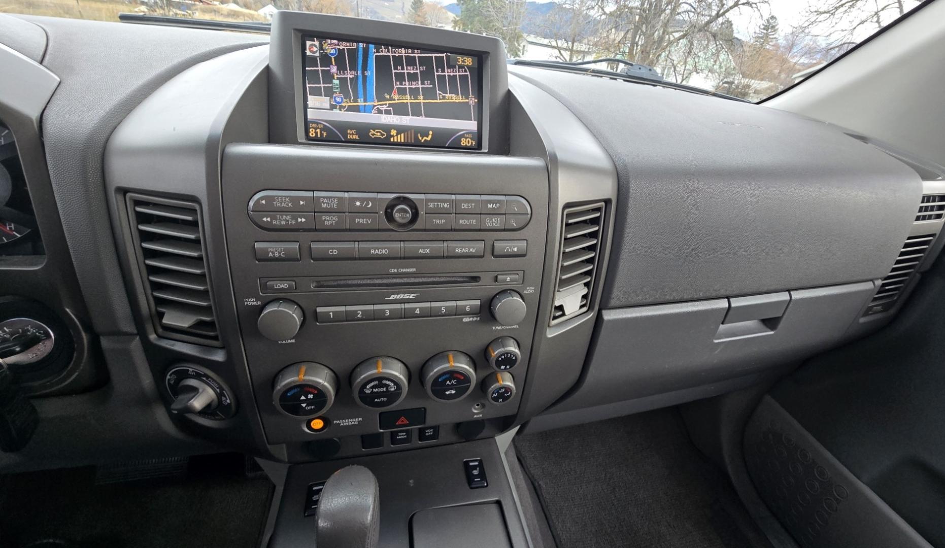 2004 Grey /Gray Nissan Armada LE 4WD (5N1AA08BX4N) with an 5.6L V8 DOHC 32V engine, 5-Speed Automatic Overdrive transmission, located at 450 N Russell, Missoula, MT, 59801, (406) 543-6600, 46.874496, -114.017433 - One Owner 4WD SUV. 5.6L V8 Engine. Loaded with features. CD Changer. Rear Entertainment. 3rd Row Seats, Heated Front Seats. Navigation. Power Sunroof. Running Boards. Dual Climate Control. Two Sets of tires and wheels. One of the sets is really only good for the wheels. The set on the vehicle is exc - Photo#12