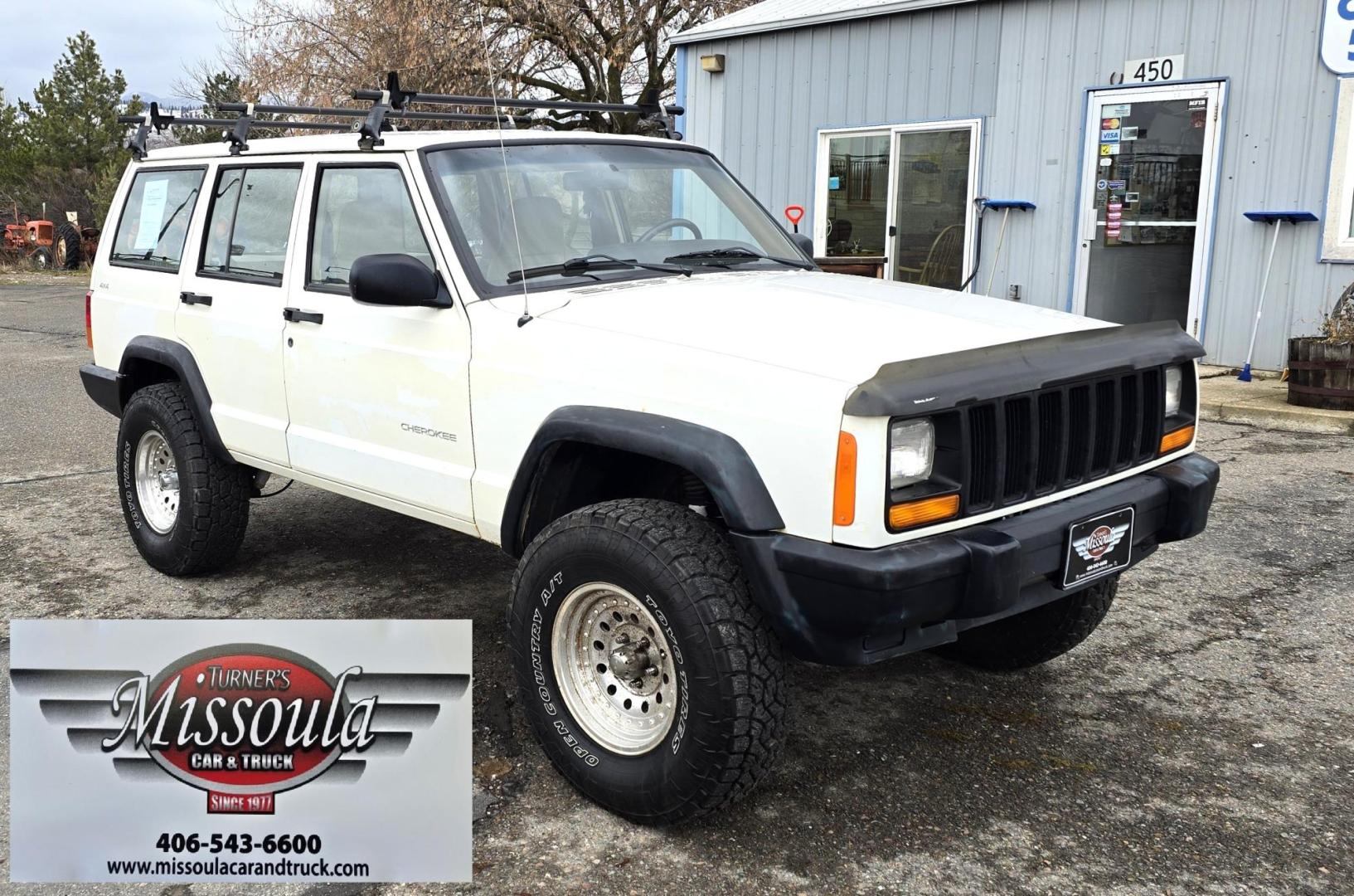 1999 White /Tan Jeep Cherokee SE 4-Door 4WD (1J4FF28S9XL) with an 4.0L L6 OHV 12V engine, Automatic transmission, located at 450 N Russell, Missoula, MT, 59801, (406) 543-6600, 46.874496, -114.017433 - 4WD Jeep Cherokee with the almost bullet proof 4.0L Straight Six Engine. Excellent Miles for the Year. Automatic Transmission. Air. Cruise. Tilt. Roof Rack. Nice Wheels. Does have the clear coat peeling on the passenger side. Because of the age, our lenders do not offer financing on this vehicle. - Photo#7