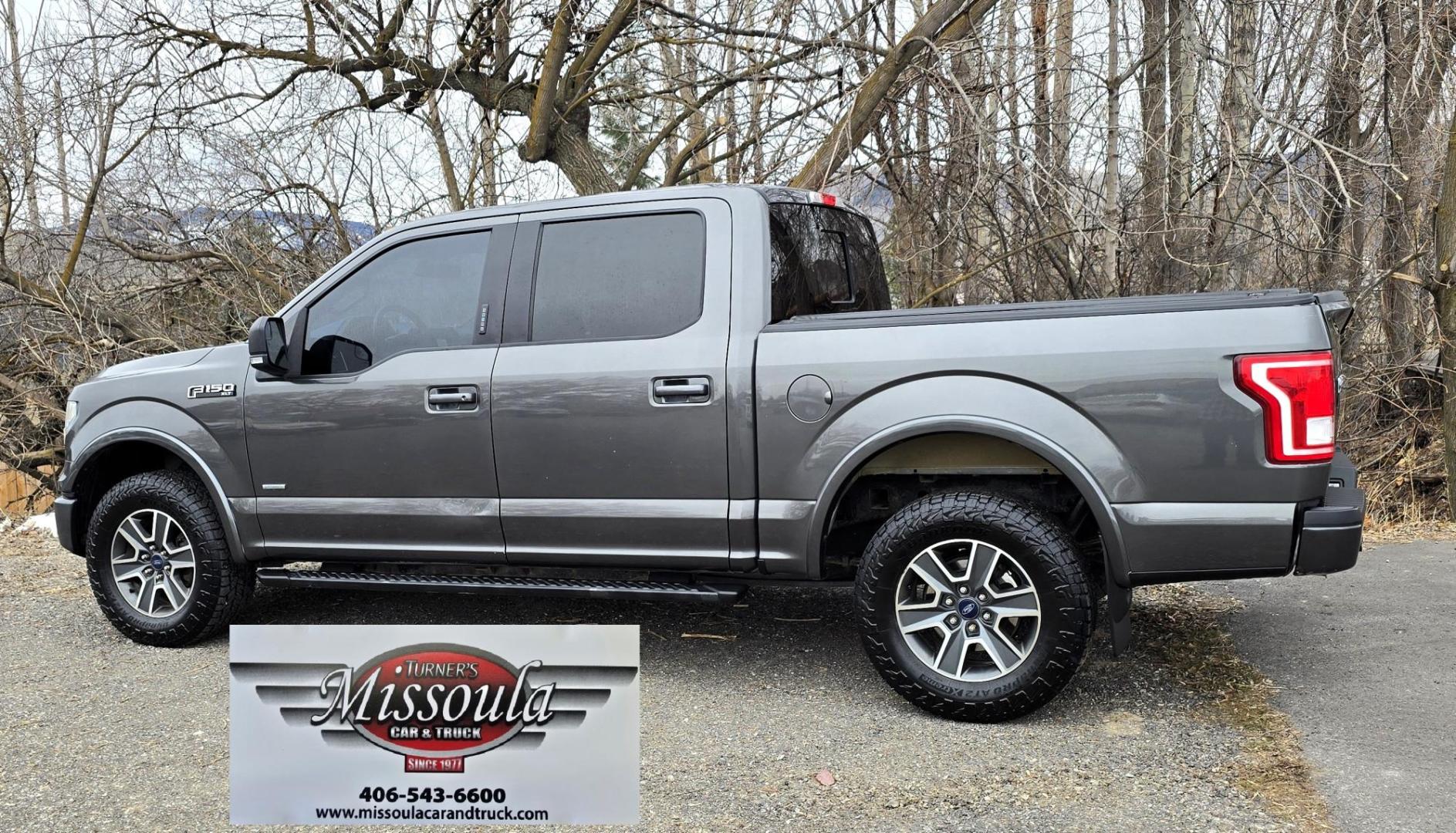 2016 Grey /Black Ford F-150 XLT SuperCrew 4WD (1FTEW1EPXGK) with an 2.7L V6 DOHC 24V engine, 6A transmission, located at 450 N Russell, Missoula, MT, 59801, (406) 543-6600, 46.874496, -114.017433 - Such a Nice 4WD Truck that runs amazing. Economical 2.7L V6 EcoBoost Engine. 6 Speed Automatic Transmission. Interior has tons of room. Power Front Seats. Power Sliding Rear Window. Power Windows and Locks. Remote Start. Air. Cruise. Tilt. AM FM SAT Stereo. Bluetooth Auto and Phone. Steering Wheel M - Photo#1