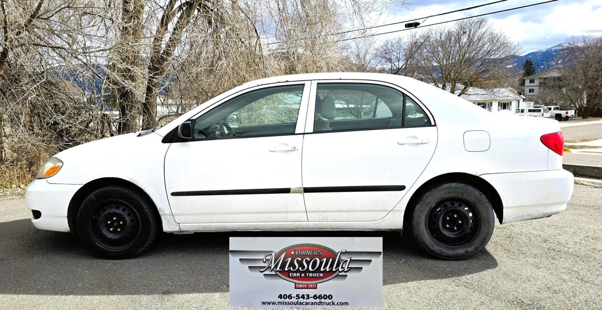 2007 White /Gray Toyota Corolla CE (JTDBR32E170) with an 1.8L L4 DOHC 16V engine, Automatic transmission, located at 450 N Russell, Missoula, MT, 59801, (406) 543-6600, 46.874496, -114.017433 - Looking for Fuel Economy at a reasonable price? Look no further. 2007 Toyota Corolla with a 1.8L I4 Engine. Automatic Transmission. Front Wheel Drive. Power Windows and Locks. Seats are in excellent condition and very comfortable. Air. Cruise. Tilt. New Brakes all around. Does have a Branded Title b - Photo#0