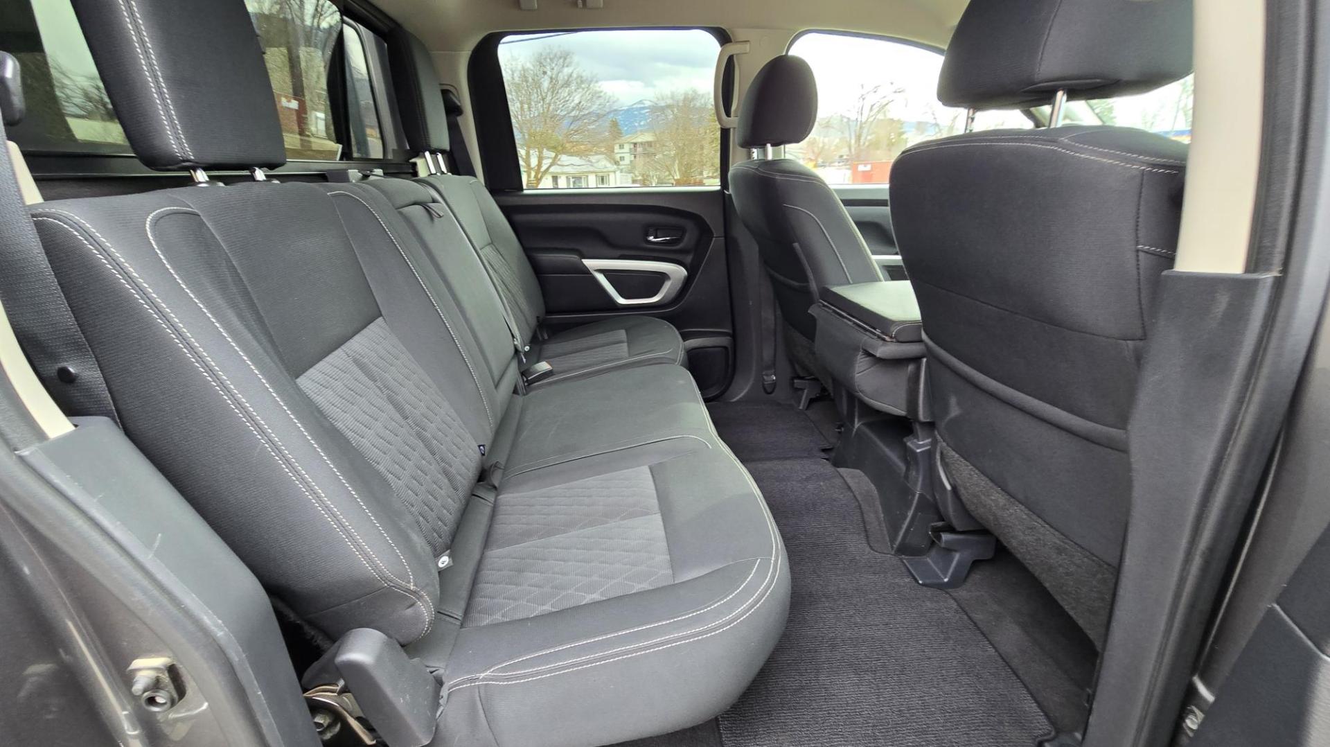 2018 Grey /Gray Nissan Titan S Crew Cab 4WD (1N6AA1EJ5JN) with an 5.6L V8 DOHC 32V engine, 6 Speed Automatic transmission, located at 450 N Russell, Missoula, MT, 59801, (406) 543-6600, 46.874496, -114.017433 - 2018 Nissan Titan 4WD with powerful 5.7L V8 Engine. 6 Speed Automatic Transmission. Nice Topper with a Decked Brand Slide out tool Box. Air. Cruise. Tilt. AM FM CD PLayer with Bluetooth Audio and Phone Connection. Backup Camera. New Tires. Towing. Running Boards. Clean Title and Carfax. We Finan - Photo#10