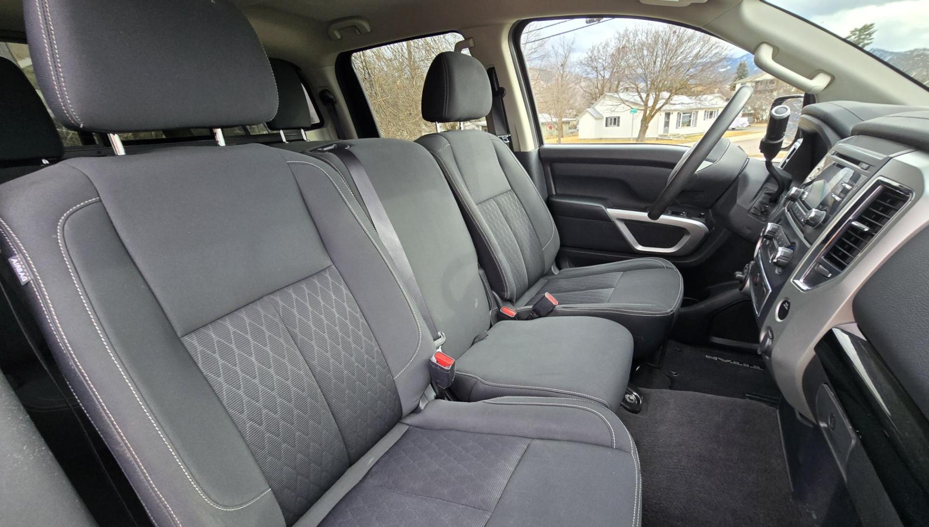 2018 Grey /Gray Nissan Titan S Crew Cab 4WD (1N6AA1EJ5JN) with an 5.6L V8 DOHC 32V engine, 6 Speed Automatic transmission, located at 450 N Russell, Missoula, MT, 59801, (406) 543-6600, 46.874496, -114.017433 - 2018 Nissan Titan 4WD with powerful 5.7L V8 Engine. 6 Speed Automatic Transmission. Nice Topper with a Decked Brand Slide out tool Box. Air. Cruise. Tilt. AM FM CD PLayer with Bluetooth Audio and Phone Connection. Backup Camera. New Tires. Towing. Running Boards. Clean Title and Carfax. We Finan - Photo#12