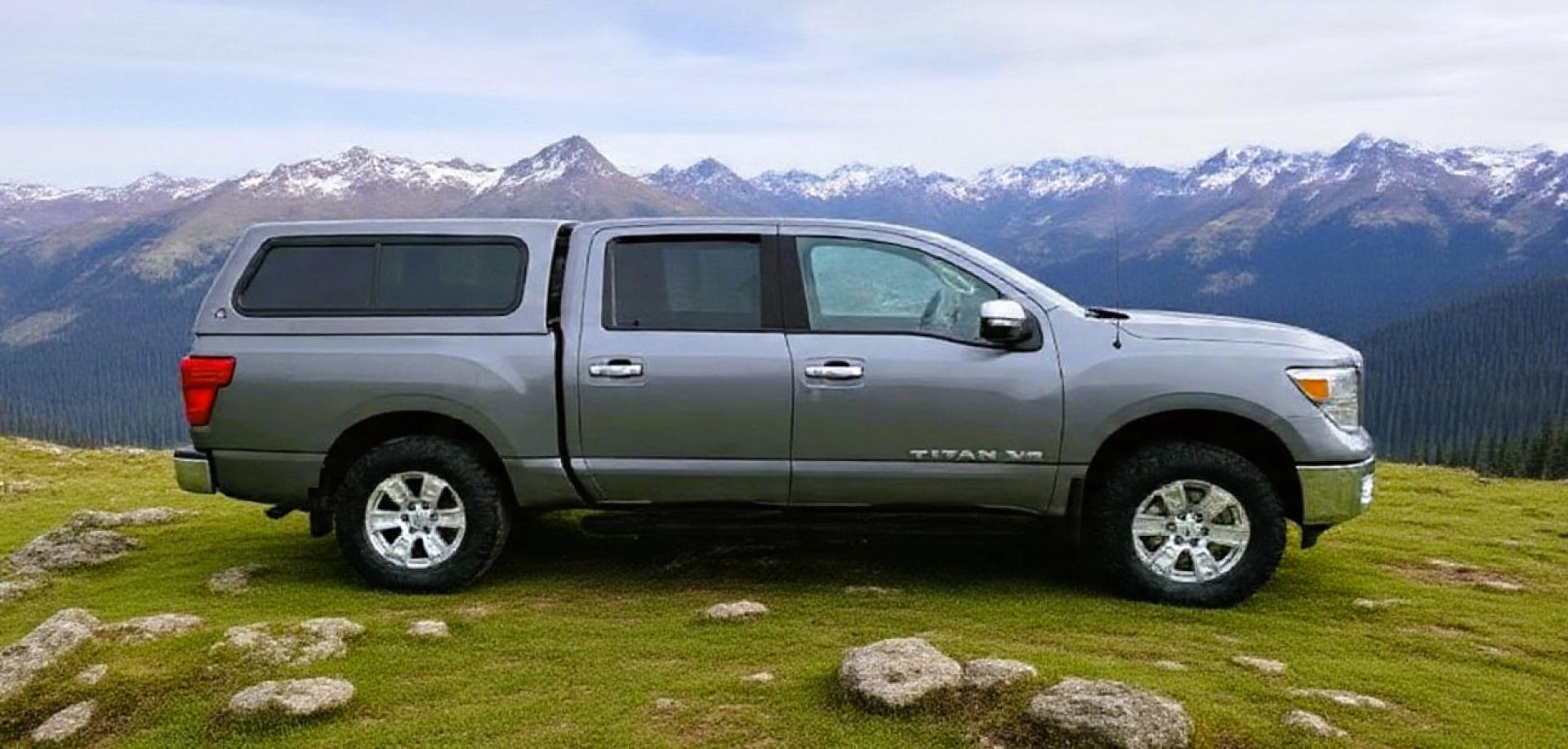 2018 Grey /Gray Nissan Titan S Crew Cab 4WD (1N6AA1EJ5JN) with an 5.6L V8 DOHC 32V engine, 6 Speed Automatic transmission, located at 450 N Russell, Missoula, MT, 59801, (406) 543-6600, 46.874496, -114.017433 - 2018 Nissan Titan 4WD with powerful 5.7L V8 Engine. 6 Speed Automatic Transmission. Nice Topper with a Decked Brand Slide out tool Box. Air. Cruise. Tilt. AM FM CD PLayer with Bluetooth Audio and Phone Connection. Backup Camera. New Tires. Towing. Running Boards. Clean Title and Carfax. We Finan- Photo#0