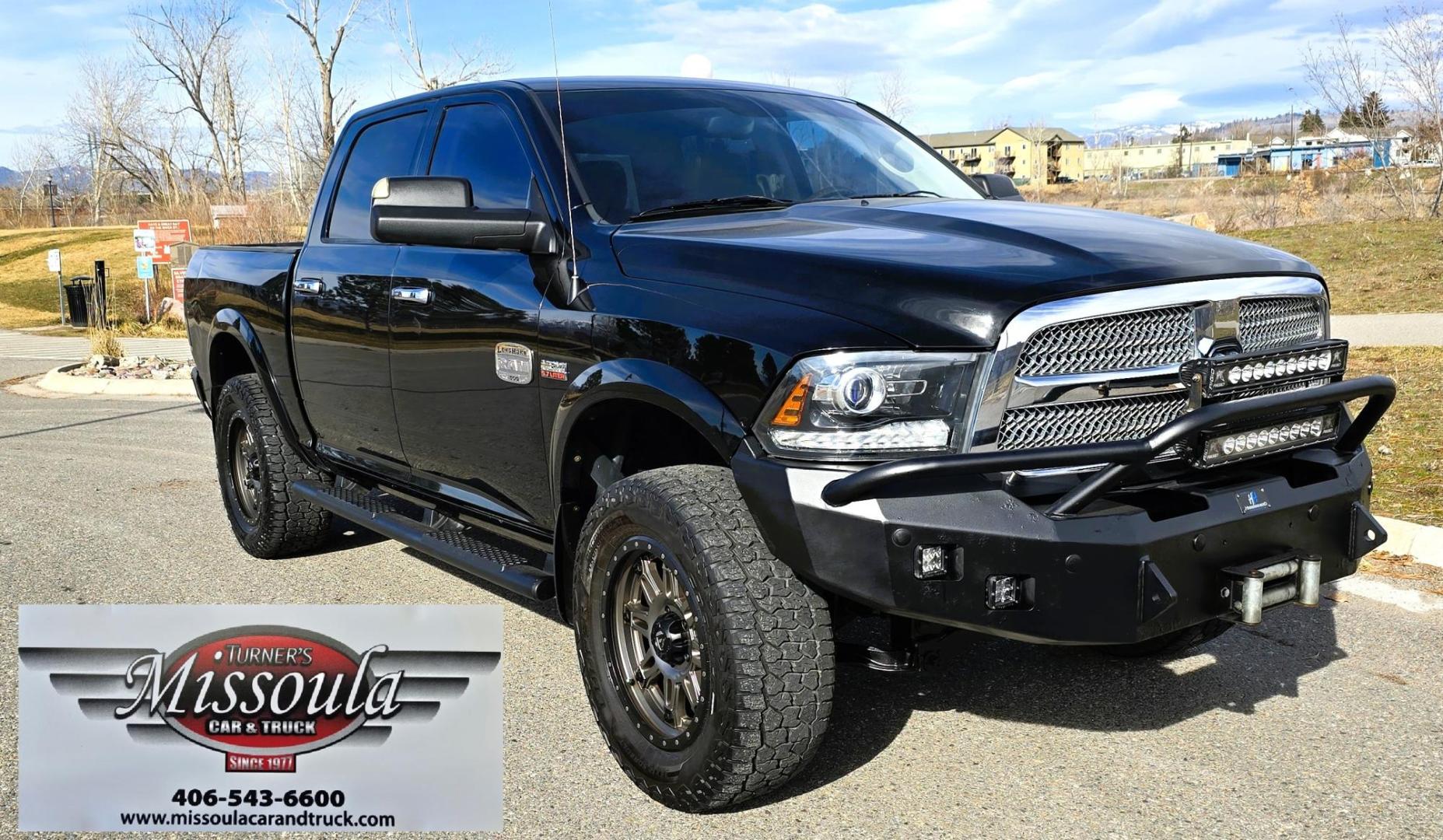 2013 Black /Brown RAM 1500 Laramie Longhorn Laramie Longhorn (1C6RR7PTXDS) with an 5.7L V8 engine, Automatic transmission, located at 450 N Russell, Missoula, MT, 59801, (406) 543-6600, 46.874496, -114.017433 - Photo#8