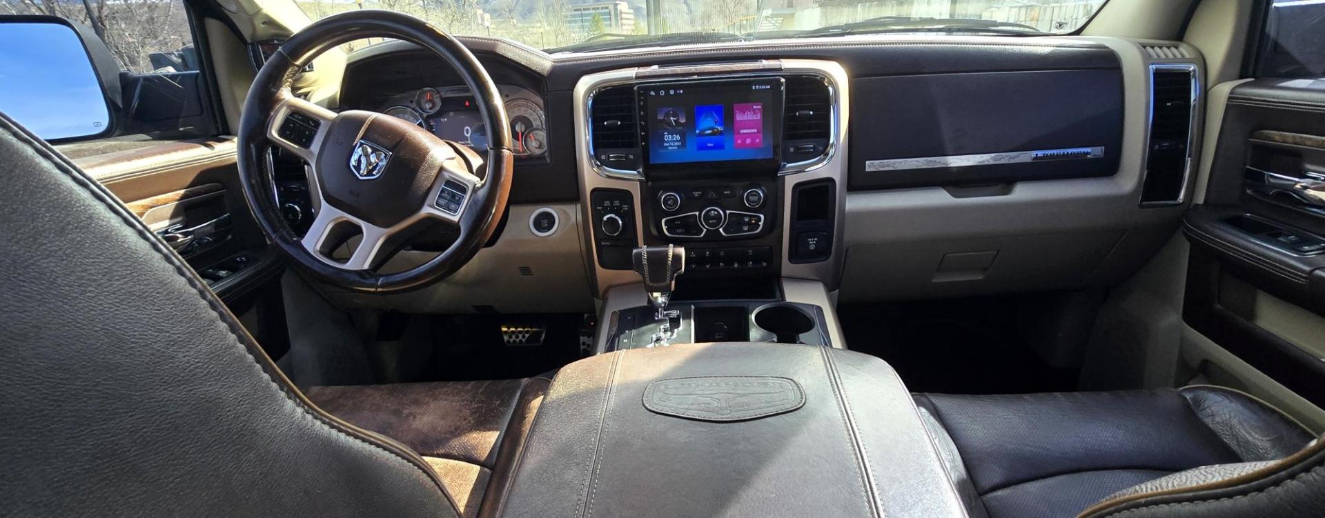 2013 Black /Brown RAM 1500 Laramie Longhorn Laramie Longhorn (1C6RR7PTXDS) with an 5.7L V8 engine, Automatic transmission, located at 450 N Russell, Missoula, MT, 59801, (406) 543-6600, 46.874496, -114.017433 - Photo#12
