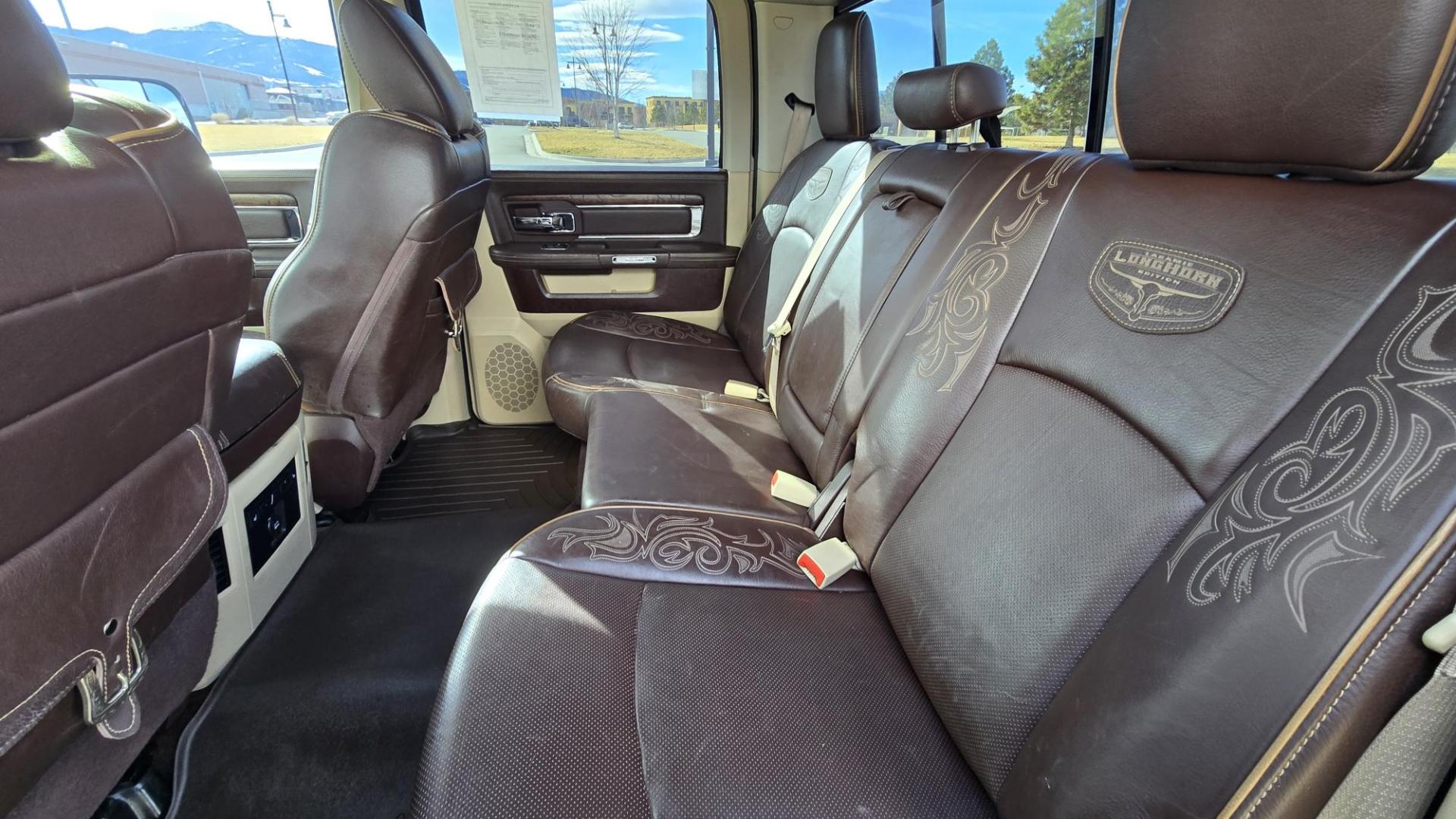 2013 Black /Brown RAM 1500 Laramie Longhorn Laramie Longhorn (1C6RR7PTXDS) with an 5.7L V8 engine, Automatic transmission, located at 450 N Russell, Missoula, MT, 59801, (406) 543-6600, 46.874496, -114.017433 - Photo#15