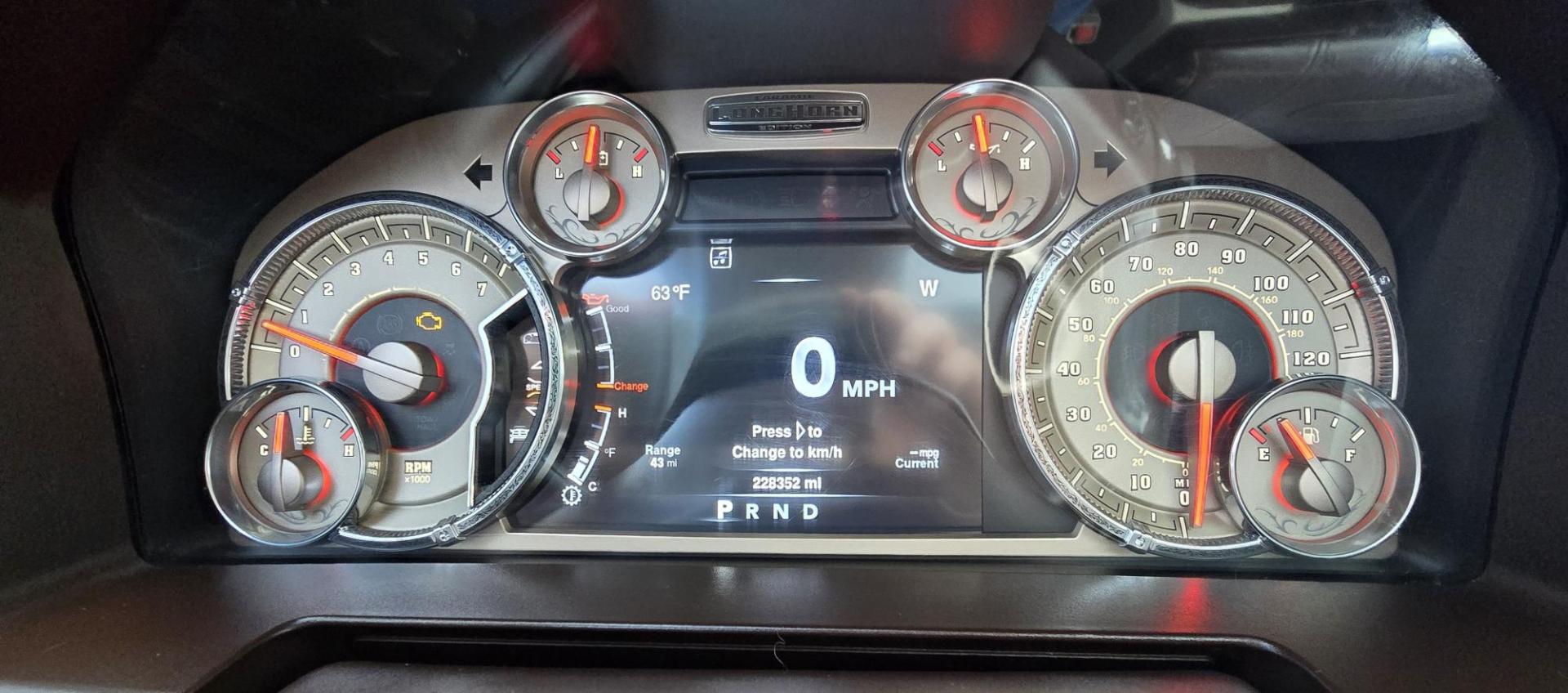 2013 Black /Brown RAM 1500 Laramie Longhorn Laramie Longhorn (1C6RR7PTXDS) with an 5.7L V8 engine, Automatic transmission, located at 450 N Russell, Missoula, MT, 59801, (406) 543-6600, 46.874496, -114.017433 - Photo#18