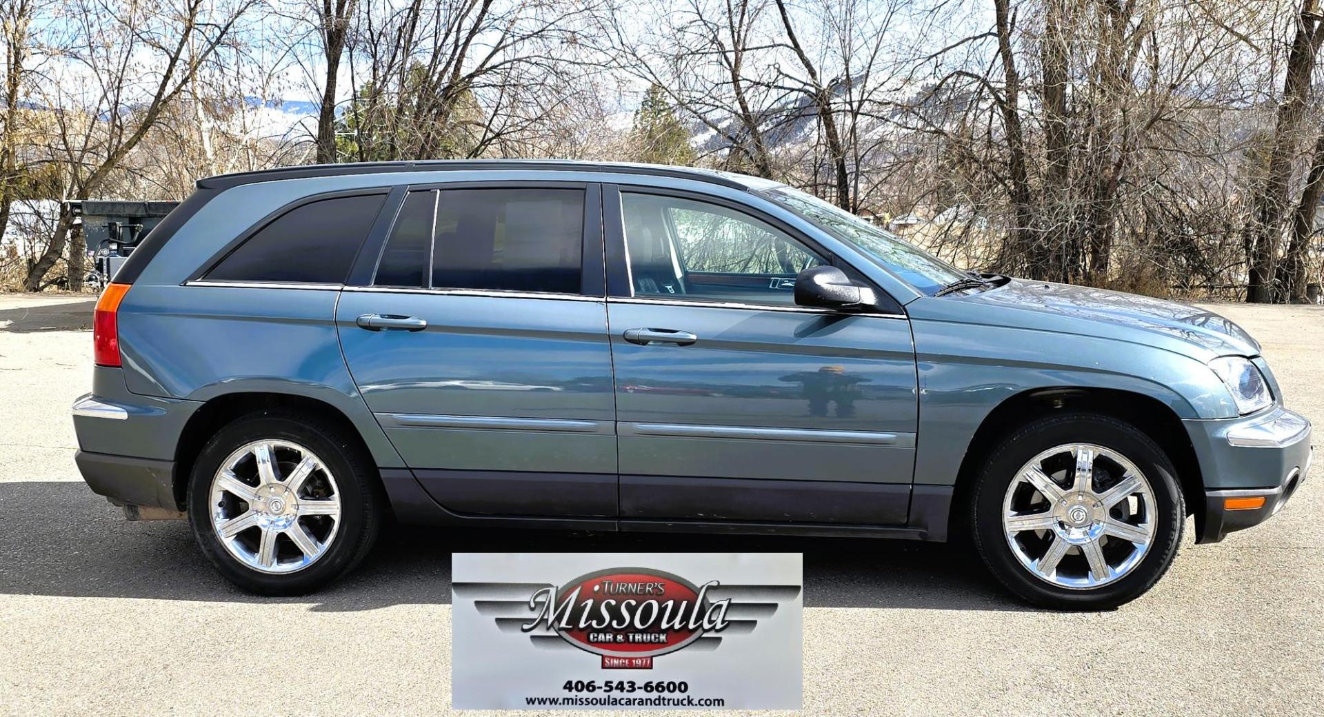 2005 Green /Black Chrysler Pacifica Touring Touring (2C8GF68405R) with an 3.5L V6 engine, Automatic Transmission transmission, located at 450 N Russell, Missoula, MT, 59801, (406) 543-6600, 46.874496, -114.017433 - Nice AWD SUV. 3.5L V6 Engine. Power Heated Leather Front Seats. Heated Middle Seats. 6 CD Changer. Power Sunroof. Air. Cruise. Tilt. Power Windows and Locks. 3rd Row Seating. Clean Title and Carfax. Because of the age, our lender do NOT offer financing. - Photo#3