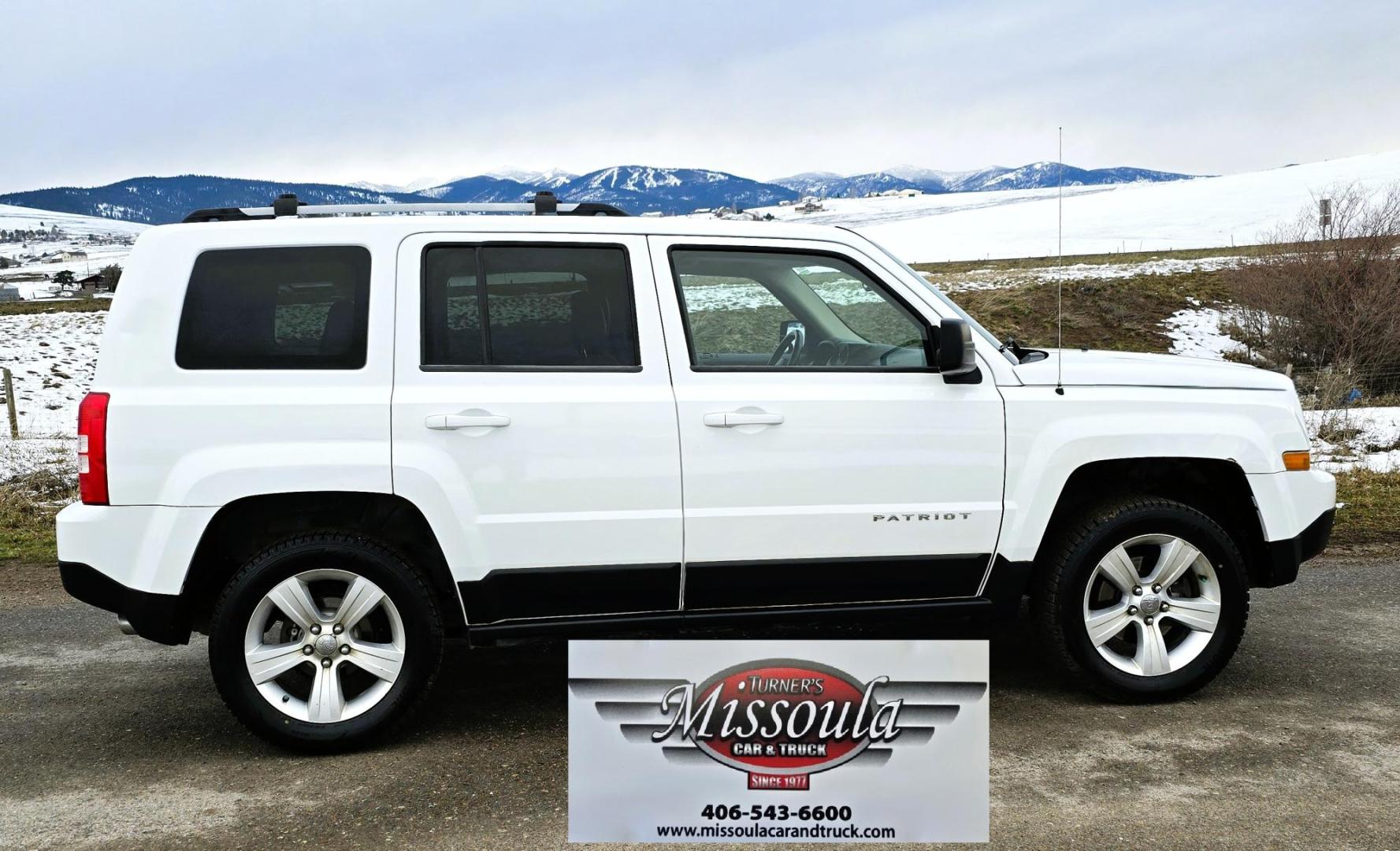 2014 White /Tan Jeep Patriot Limited 4WD (1C4NJRCB0ED) with an 2.4L L4 DOHC 16V engine, Automatic transmission, located at 450 N Russell, Missoula, MT, 59801, (406) 543-6600, 46.874496, -114.017433 - Cute 4WD Jeep Patriot. 2.4L I4 Engine has good Pep but also gets solid fuel economy. Automatic Transmission. Air. Cruise. Tilt. Power Windows and Locks. Bluetooth. AM FM CD Player. Power Drivers Seat. Heated Front Seats. Bridgestone Tires. Runs and Drives Excellent. Cl - Photo#3