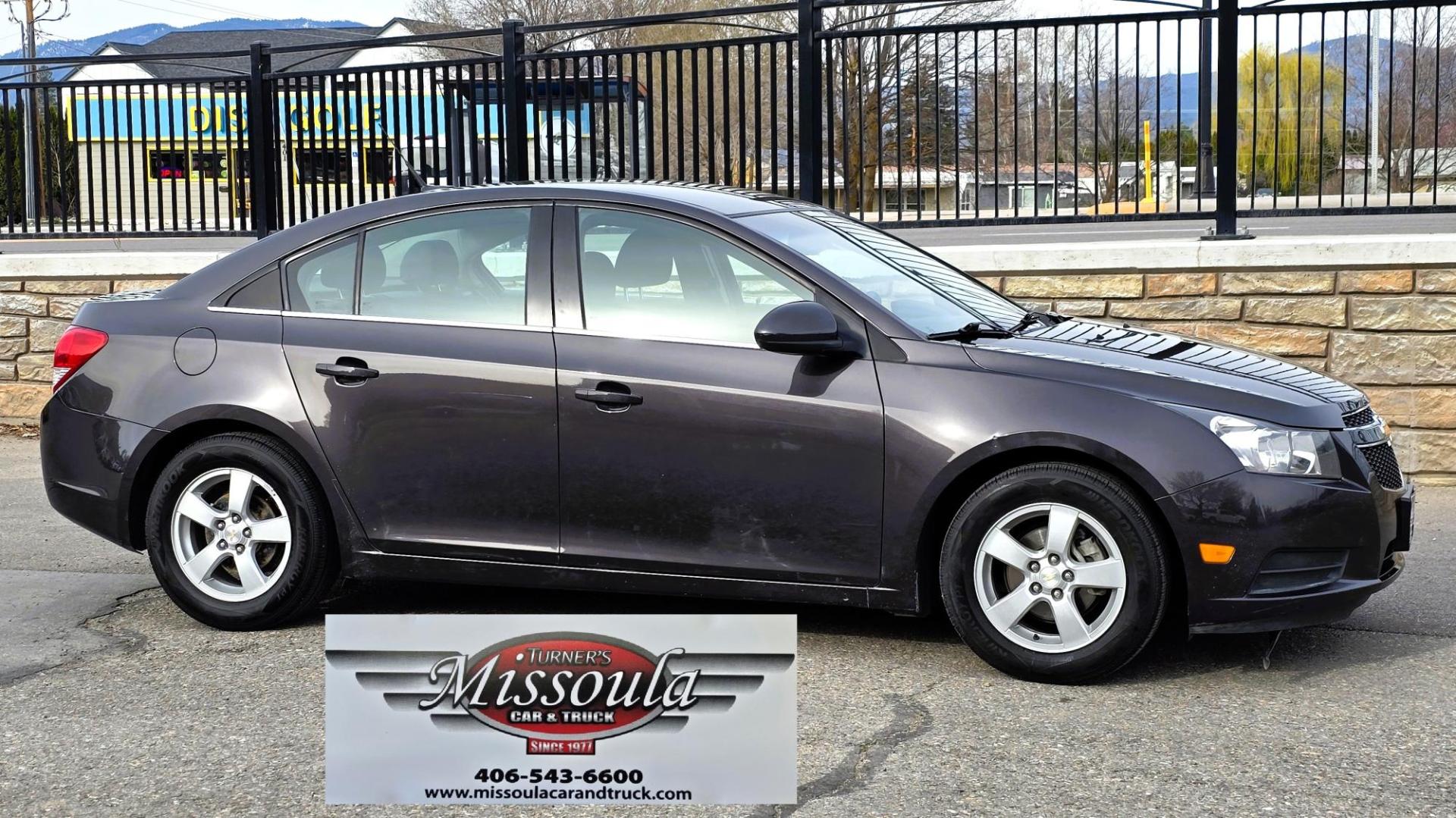 2014 Charcoal /Black Chevrolet Cruze 1LT Auto (1G1PC5SB0E7) with an 1.4L L4 DOHC 16V TURBO engine, 6-Speed Automatic transmission, located at 450 N Russell, Missoula, MT, 59801, (406) 543-6600, 46.874496, -114.017433 - Photo#0