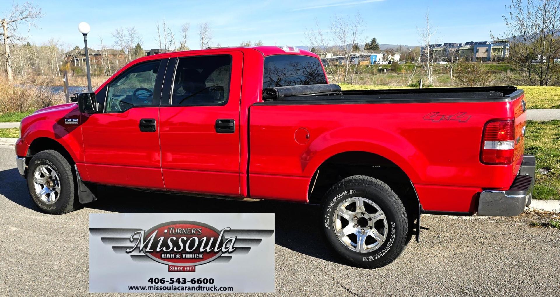 2008 Red /Gray Ford F-150 FX4 SuperCrew (1FTPW14V08K) with an 5.4L V8 SOHC 24V FFV engine, 4-Speed Automatic Overdrive transmission, located at 450 N Russell, Missoula, MT, 59801, (406) 543-6600, 46.874496, -114.017433 - Very Clean and Straight Ford F150 4WD. Excellent Miles! 5.4L V8 Engine. Automatic Transmission. Power Windows and Locks. Air Conditioning. Cruise Control. Tilt. Adjustable Foot Pedals. Power Drivers Seat. Tonneau Cover. Clean Title and Carfax. We Finance through local Credit Unions. We do NOT off - Photo#1