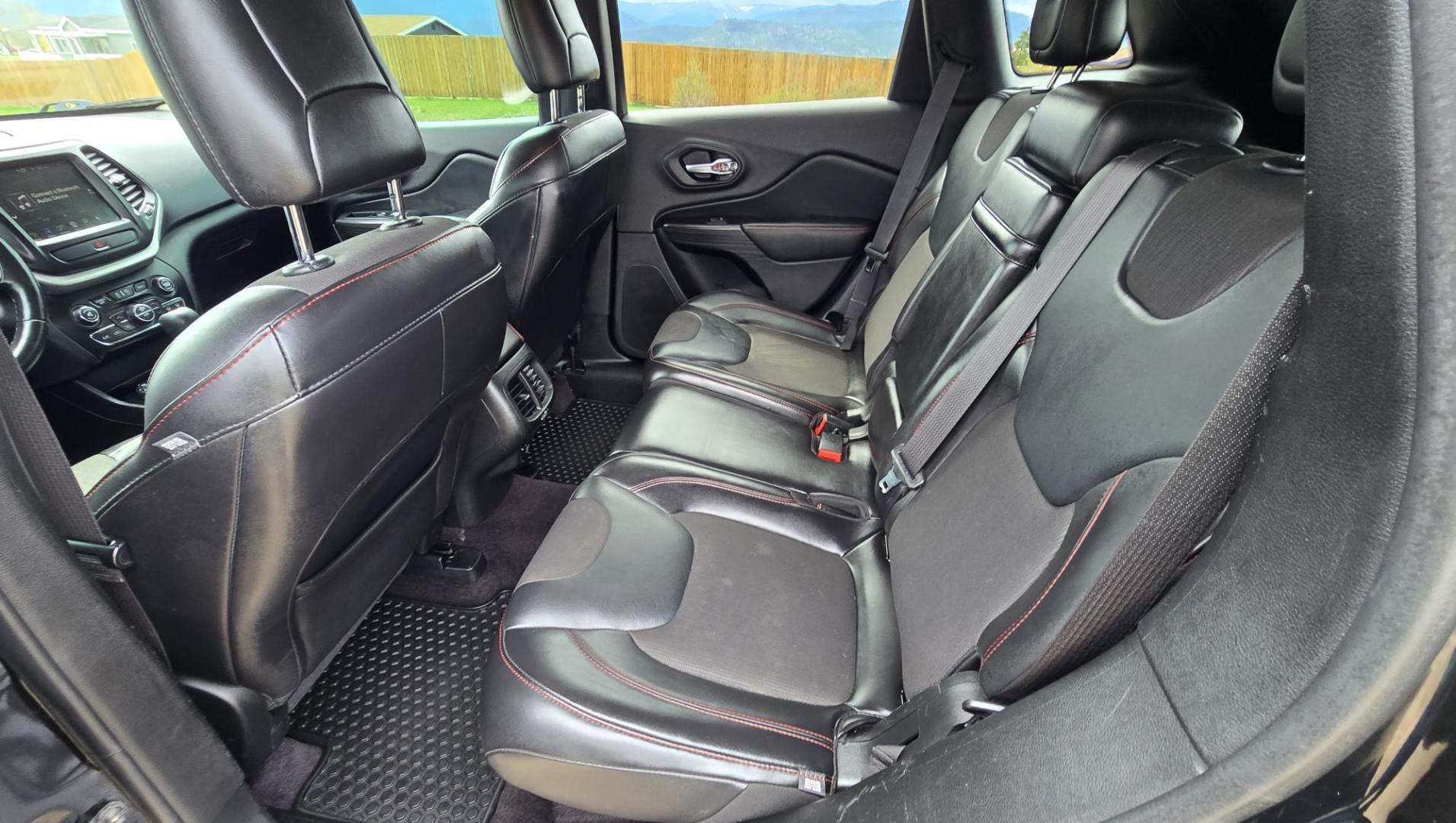 2016 Black /Black Jeep Cherokee Trailhawk 4WD (1C4PJMBS2GW) with an 3.2L V6 DOHC 24V engine, 9A transmission, located at 450 N Russell, Missoula, MT, 59801, (406) 543-6600, 46.874496, -114.017433 - Excellent All Around 4WDSUV. Elegant enough for that night on the town, yet Rugged enough for a trip in the Mountains. 3.2L V6 Engine. 9 Speed Automatic Transmission with option manual shifting. Heated Leather Front Seats. Dual Climate Control. Heated Steering Wheel. Touch Screen AM FM SAT. Bluetoot - Photo#13