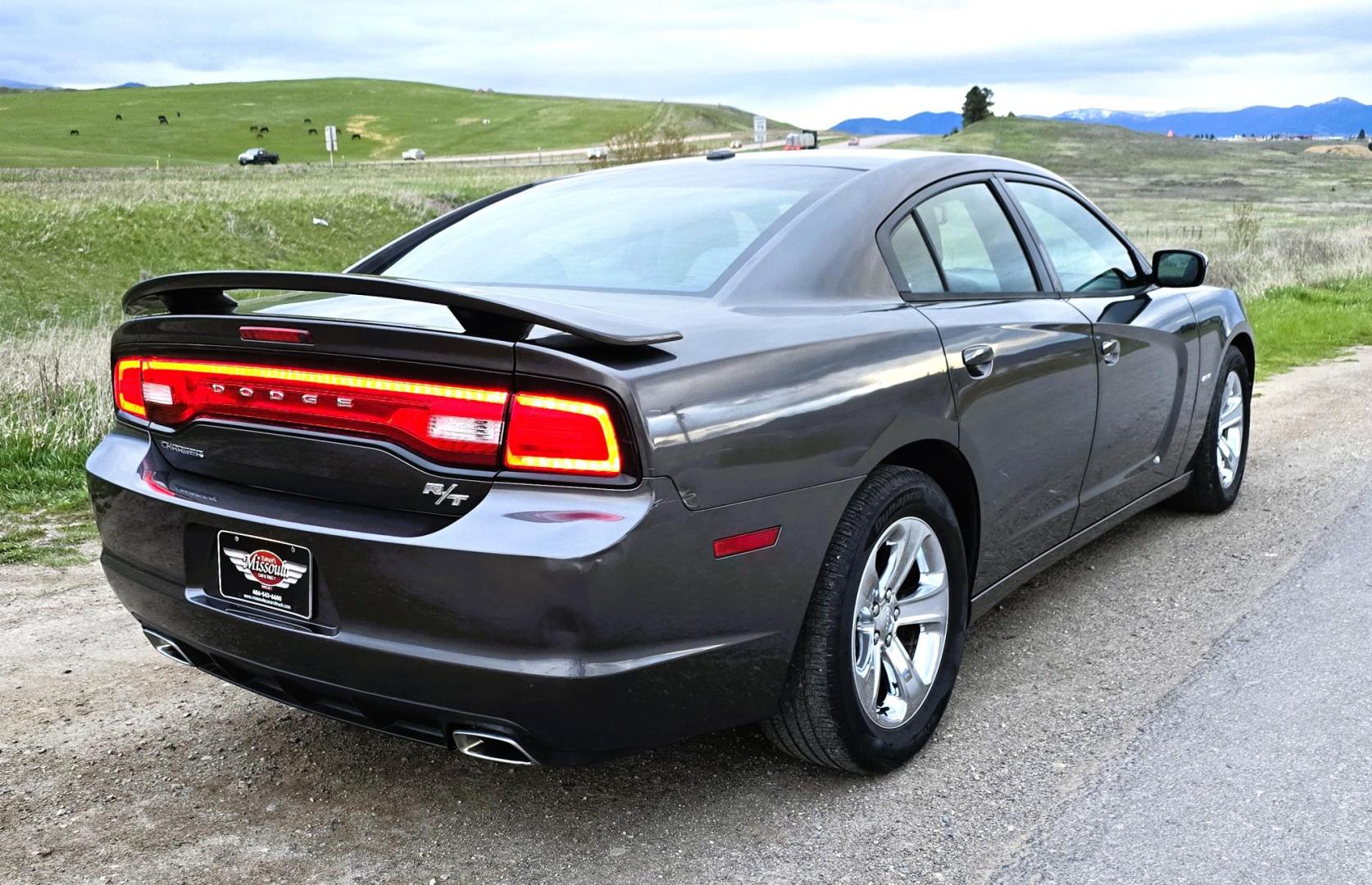 2013 Grey /Black Dodge Charger R/T (2C3CDXCT3DH) with an 5.7L V8 OHV 16V engine, 5-Speed Automatic transmission, located at 450 N Russell, Missoula, MT, 59801, (406) 543-6600, 46.874496, -114.017433 - Yup! It's Got a Hemi. Modern Muscle. Zippy 5.7 V8 Engine. Good Miles for it's age. Leather Package. Front Heated and Cooled Power Seats. Heated Rear Seats. Touch Screen. AM FM SAT. Bluetooth Audio and Phone. Power Windows and Locks. Dual Climate Control. We Finance through local Credit Unions. - Photo#7