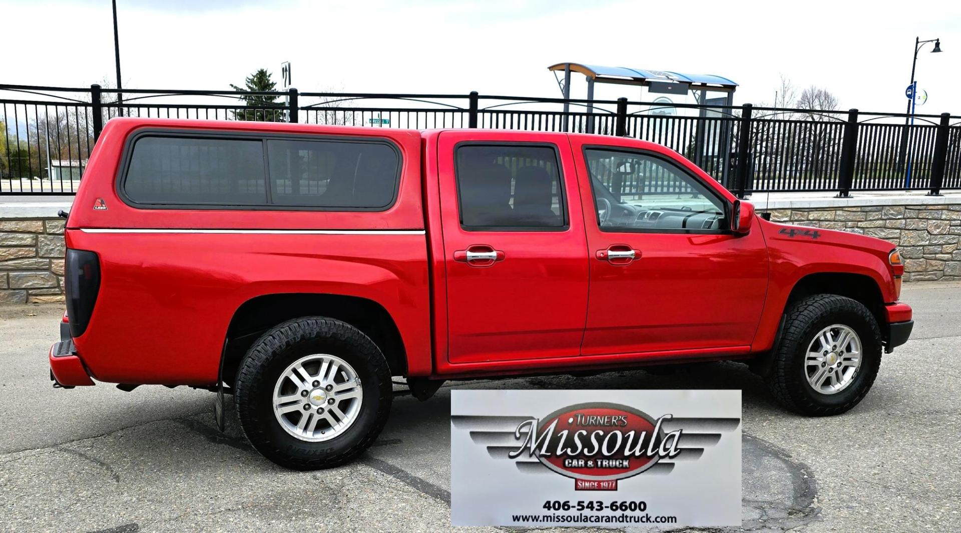2011 Red /Tan Chevrolet Colorado 1LT Crew Cab 4WD (1GCHTCFE2B8) with an 2.9L L4 DOHC 16V engine, Automatic transmission, located at 450 N Russell, Missoula, MT, 59801, (406) 543-6600, 46.874496, -114.017433 - Yes it has a lot of Miles but come drive it and you will be impressed. 3.7L I5 Engine. Automatic Transmission. Air. Cruise. Tilt. Power Windows and Locks. Matching Topper. Because if the miles. Financing is NOT Available on this vehicle. - Photo#2