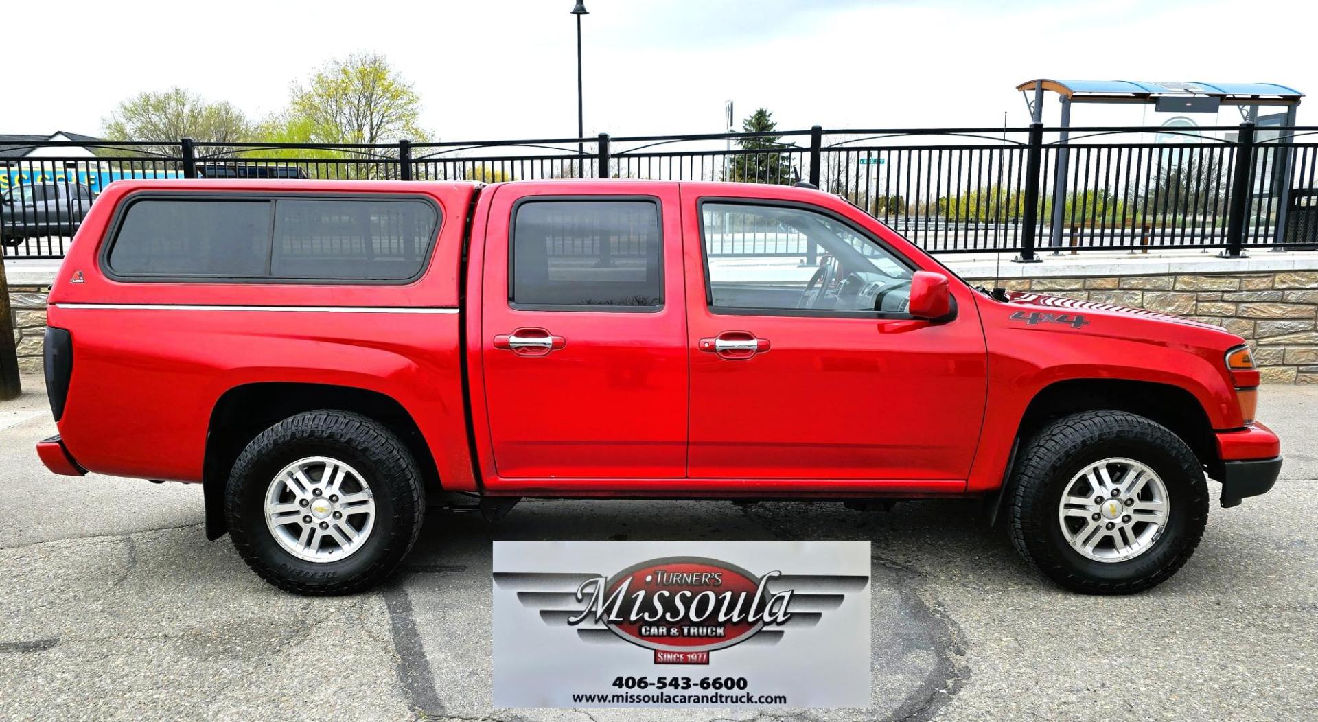 2011 Red /Tan Chevrolet Colorado 1LT Crew Cab 4WD (1GCHTCFE2B8) with an 2.9L L4 DOHC 16V engine, Automatic transmission, located at 450 N Russell, Missoula, MT, 59801, (406) 543-6600, 46.874496, -114.017433 - Yes it has a lot of Miles but come drive it and you will be impressed. 3.7L I5 Engine. Automatic Transmission. Air. Cruise. Tilt. Power Windows and Locks. Matching Topper. Because if the miles. Financing is NOT Available on this vehicle. - Photo#3
