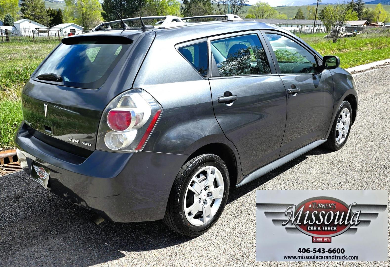 2010 Grey /Black Pontiac Vibe AWD (5Y2SM6E03AZ) with an 2.4L L4 DOHC 16V engine, 4-Speed Automatic transmission, located at 450 N Russell, Missoula, MT, 59801, (406) 543-6600, 46.874496, -114.017433 - Cute Little 2 Owner All Wheel Drive. Economical 2.4L I4 Engine. Automatic Transmission. Air. Cruise. Tilt Power Windows and Licks. Aftermarket AM FM CD Player. Clean Title and CarFax. We Finance through local Credit Unions. We do NOT offer In House (Buy Here Pay Here) Financing. - Photo#4