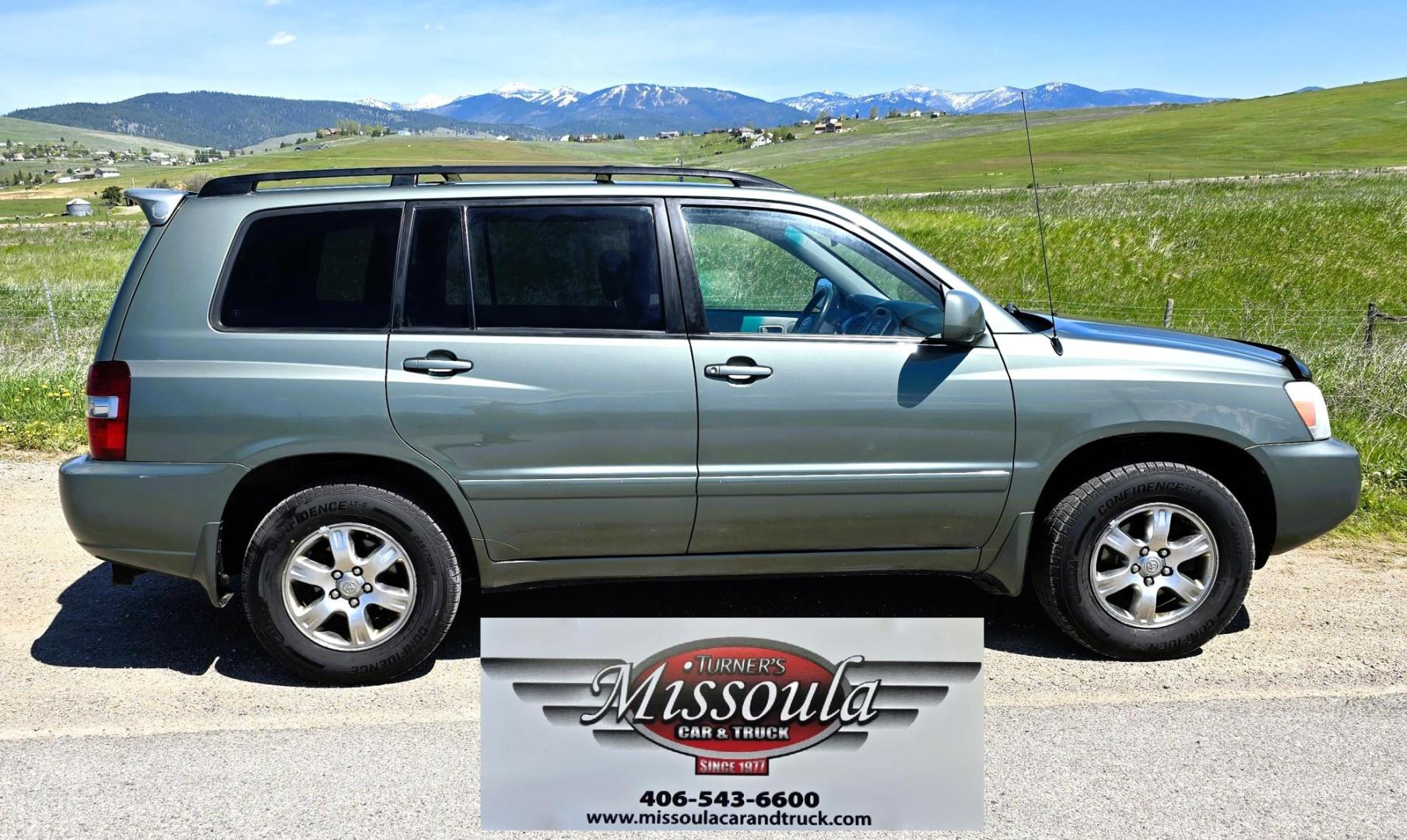 2004 Green /Tan Toyota Highlander Limited V6 4WD (JTEEP21AX40) with an 3.3L V6 DOHC 24V engine, 5-Speed Automatic Overdrive transmission, located at 450 N Russell, Missoula, MT, 59801, (406) 543-6600, 46.874496, -114.017433 - Another Clean Toyota AWD SUV. Strong 3.3L V6 Engine Automatic Transmission. 3rd Row Seating. Cold Air Conditioning. Cruise Control. Tilt Steering. Power Windows and Locks. AM FM CD Player. Tires are excellent. Clean Title and Carfax. It's a AWD Toyota so it won't last long. Because oft he age, ou - Photo#5