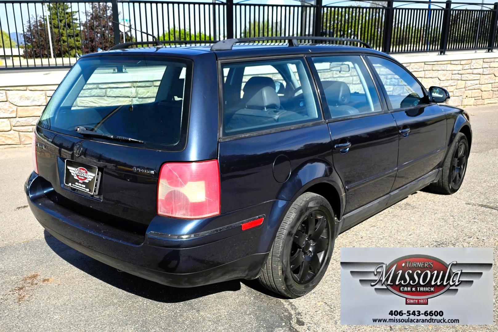 2005 Blue /Black Volkswagen Passat Wagon GLS (WVWDD63B55E) with an 1.8L L4 DOHC 20V TURBO engine, Automatic transmission, located at 450 N Russell, Missoula, MT, 59801, (406) 543-6600, 46.874496, -114.017433 - Strong Running AWD VW Wagon. 1.8L Turbo Engine. Automatic Transmission. Only 116,000 Miles. Air. Cruise. Tilt. Power Windows and Locks. Sunroof. AM FM CD Cassette Player. Heated Front Seats. Clean Title and Carfax. Because of the age, our lenders do NOT offer financing on this vehicle. - Photo#5