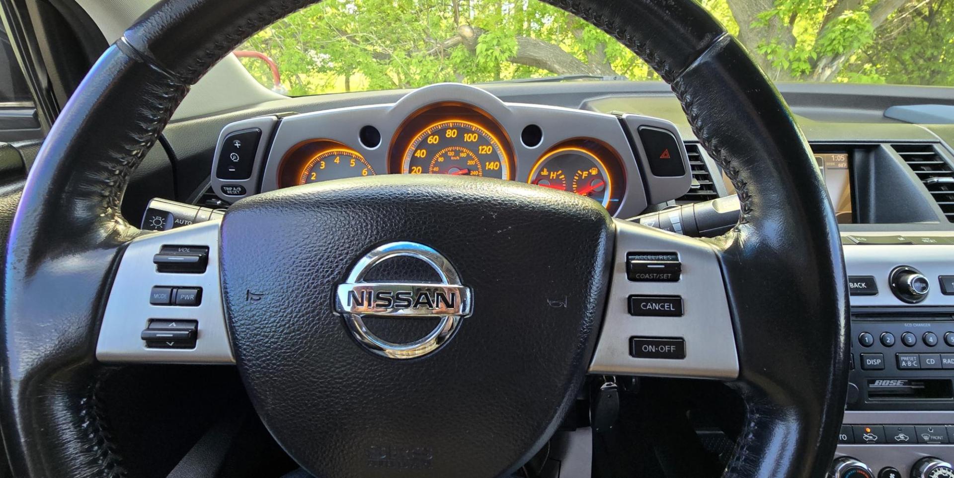 2006 Grey /Black Nissan Murano SL AWD (JN8AZ08W06W) with an 3.5L V6 DOHC 24V engine, Automatic CVT Overdrive transmission, located at 450 N Russell, Missoula, MT, 59801, (406) 543-6600, 46.874496, -114.017433 - Solid AWD SUV with lots of features for it's age. 3.5L V6 Engine. Automatic Transmission. Air. Cruise. Tilt. Power Windows and Locks. Sun Roof. Power, Heated Front Seats. Bose CD and Cassette Stereo. Backup Camera. Tires are in Excellent Condition. Because oft he age, our lenders do NOT offer fin - Photo#14
