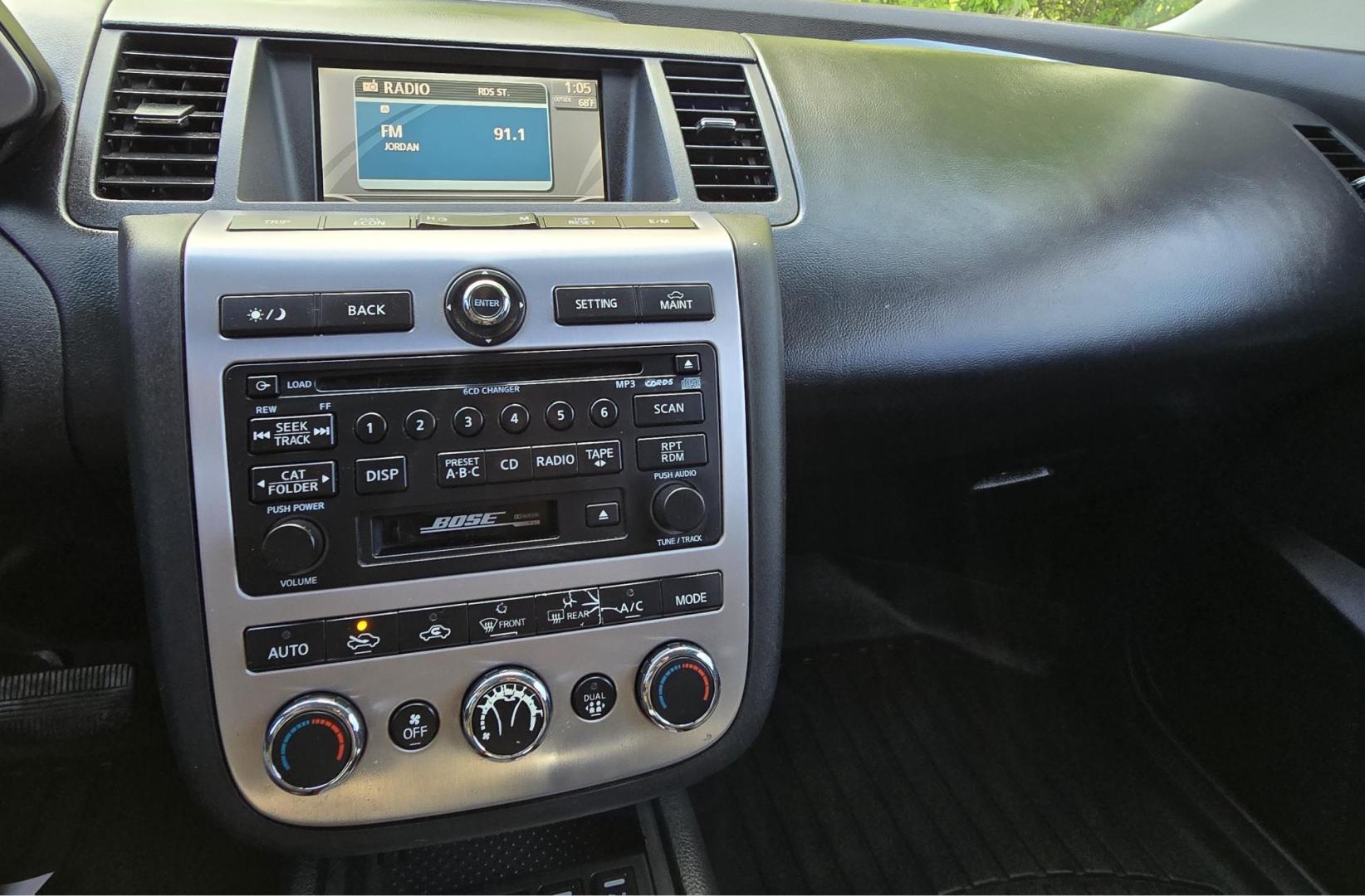2006 Grey /Black Nissan Murano SL AWD (JN8AZ08W06W) with an 3.5L V6 DOHC 24V engine, Automatic CVT Overdrive transmission, located at 450 N Russell, Missoula, MT, 59801, (406) 543-6600, 46.874496, -114.017433 - Solid AWD SUV with lots of features for it's age. 3.5L V6 Engine. Automatic Transmission. Air. Cruise. Tilt. Power Windows and Locks. Sun Roof. Power, Heated Front Seats. Bose CD and Cassette Stereo. Backup Camera. Tires are in Excellent Condition. Because oft he age, our lenders do NOT offer fin - Photo#16
