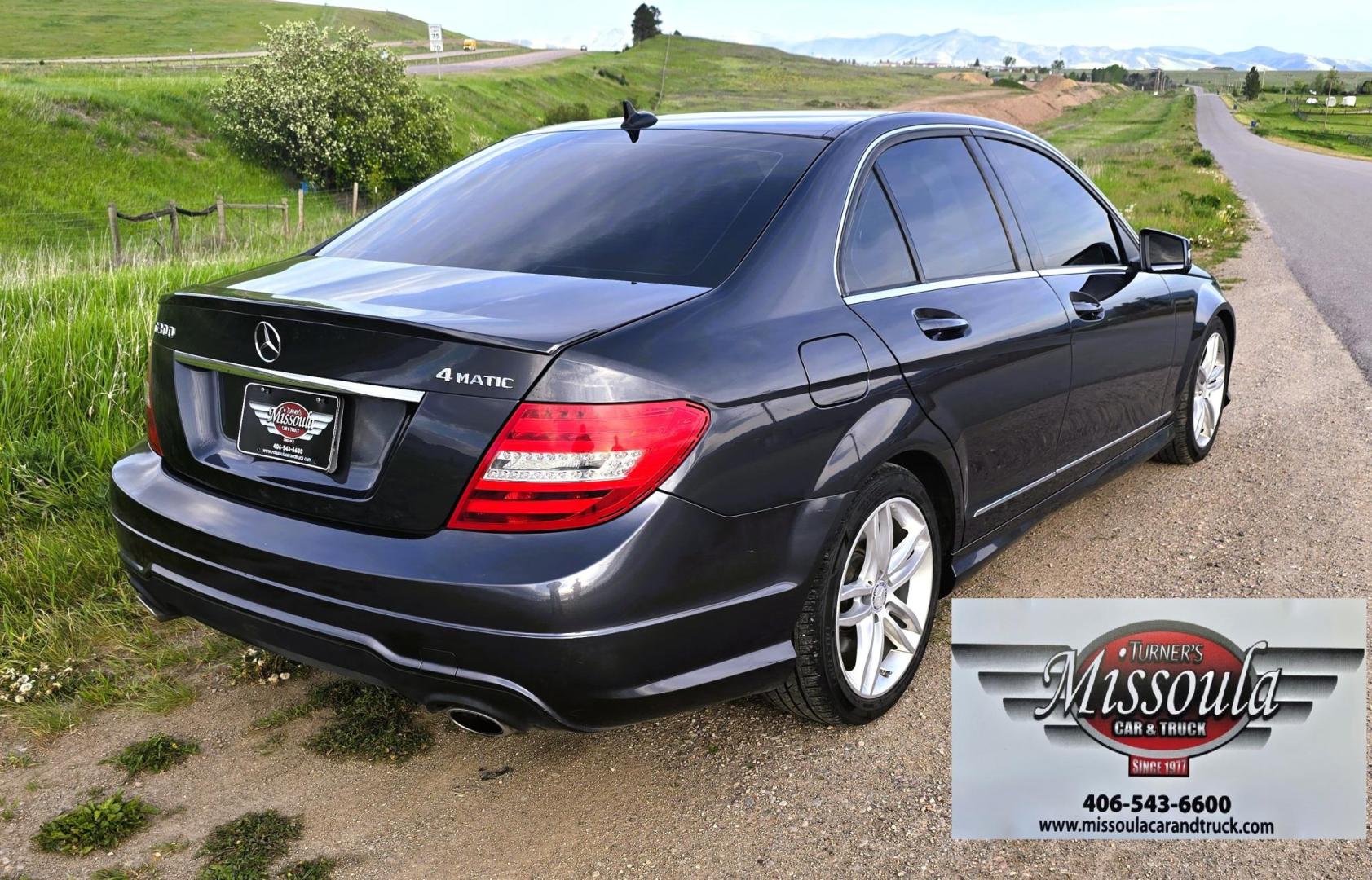2013 Grey /Black Mercedes-Benz C-Class C300 4MATIC Sport Sedan (WDDGF8AB0DR) with an 3.0L V6 DOHC 24V engine, 7-Speed Automatic transmission, located at 450 N Russell, Missoula, MT, 59801, (406) 543-6600, 46.874496, -114.017433 - Elegant yet Economical. Classy AWD Mercedes with a zippy 3.5L V6 Engine. 7 Speed Automatic Transmission. Power Sunroof. Leather Heated Seats. Navigation. Air. Cruise. Tilt. Power Windows and Locks. AM FM CD Stereo. Bluetooth Audio and Phone Connection. Clean Title and Carfax. We Finance through - Photo#8