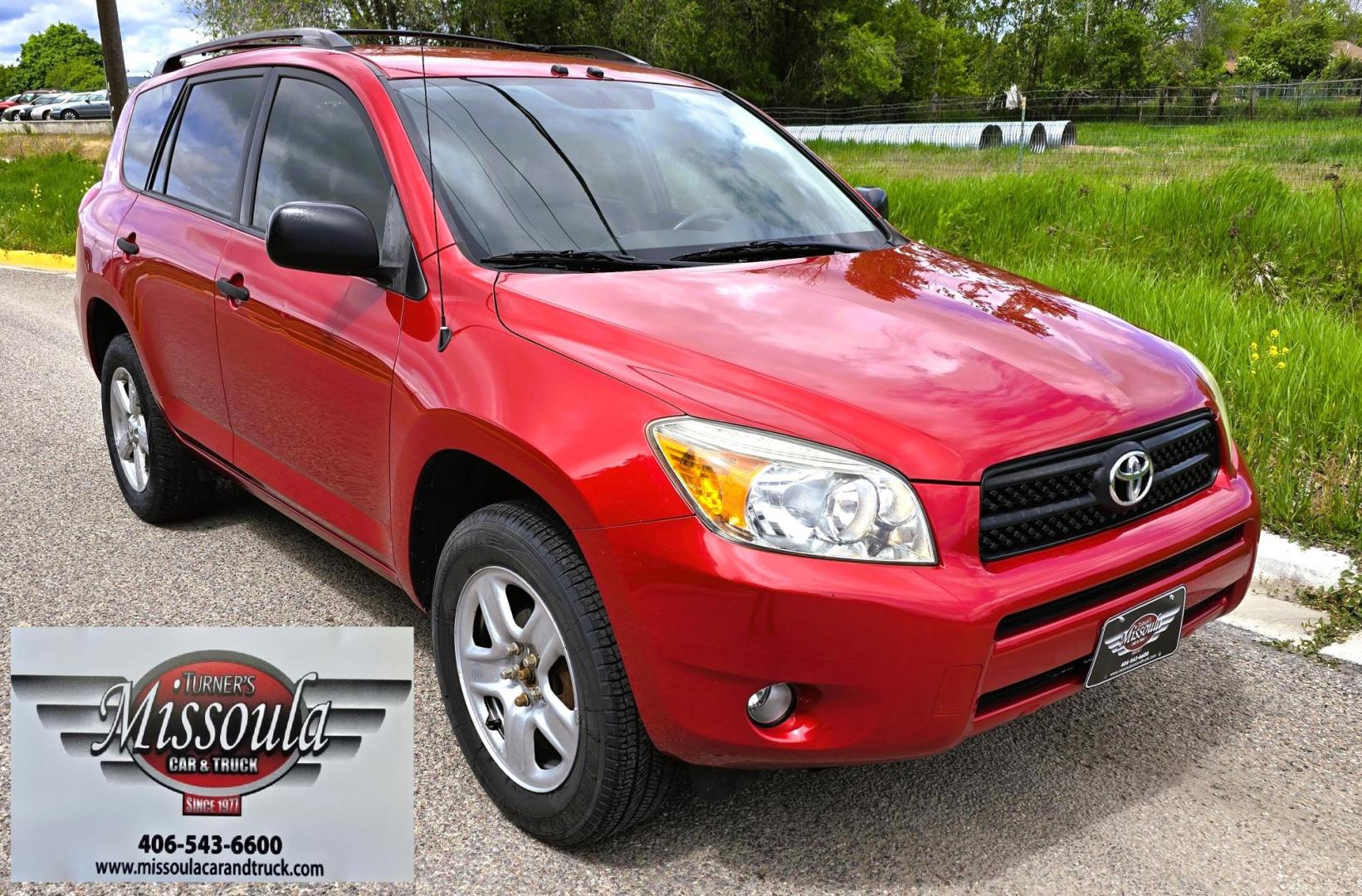 2007 Red /Tan Toyota RAV4 Base I4 4WD (JTMBD33V075) with an 2.4L L4 DOHC 16V engine, 4-Speed Automatic transmission, located at 450 N Russell, Missoula, MT, 59801, (406) 543-6600, 46.874496, -114.017433 - Reliable Toyota AWD. 2.4L I4 Engine. Automatic Transmission. Freezing Cold Air Conditioning. Cruise Control. Tilt Steering. AM FM CD Player. Power Windows and Locks. Has a Clean Title and Carfax. We Finance through local Credit Unions. We do NOT offer In House (Buy Here Pay Here) Financing. - Photo#2