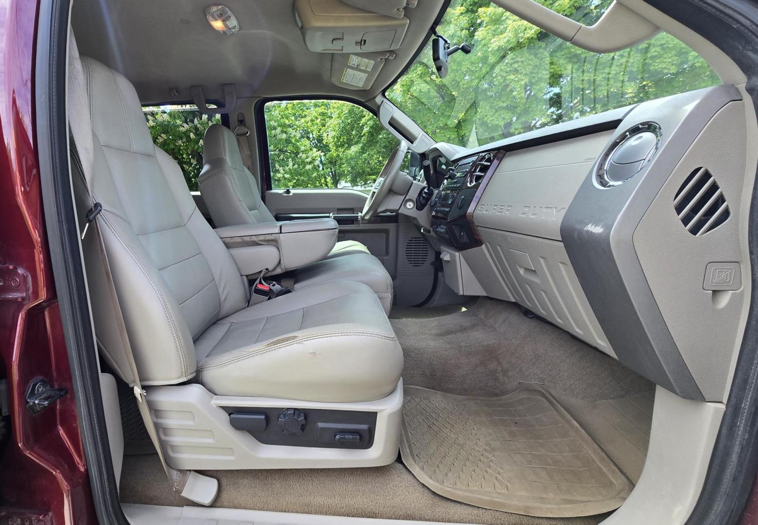 2008 Maroon /White Ford F-350 SD Lariat 4WD (1FTWW31R98E) with an 6.4L V8 OHV 32V TURBO DIESEL engine, Automatic transmission, located at 450 N Russell, Missoula, MT, 59801, (406) 543-6600, 46.874496, -114.017433 - Another Beastly 4WD Truck at Missoula Car and Truck. One Ton Crew Cab. 6.4L Power Stroke Diesel Engine. Automatic Transmission. Power Heated Front Seats. Adjustable Foot Pedals. Power Windows and Locks. Power Rear Window. Running Boards. Goose Neck Ball. Power Extending Side Mirrors. Max Towing Cap - Photo#9