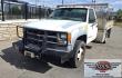 2000 White /Blue Chevrolet C/K 3500 Reg. Cab 2WD (1GBKC34J4YF) with an 7.4L V8 OHV 16V engine, Automatic transmission, located at 450 N Russell, Missoula, MT, 59801, (406) 543-6600, 46.874496, -114.017433 - Beefy One Ton Chevy Dually with the Powerful 7.4L V8 Engine. Automatic Transmission. Rear Wheel Drive. Massive Aluminum Flatbed measuring 8 Feet Wide by just under 12 feet long. Hydraulic Lift raises the Flatbed almost vertical. Air Conditioning. Blows Cold. AM FM Radio. Dual Gas Tanks. Not a lot of - Photo#7