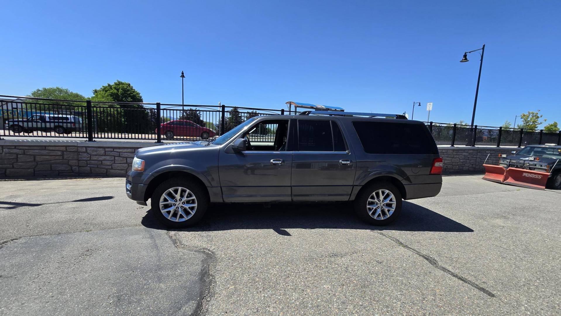 2015 Grey /Black Ford Expedition EL Limited 4WD (1FMJK2AT1FE) with an 3.5L V6 DOHC 24V FFV engine, 6-Speed Automatic transmission, located at 450 N Russell, Missoula, MT, 59801, (406) 543-6600, 46.874496, -114.017433 - This is a Whole Lot of Vehicle for the Money. 3.5L V8 Engine with enough Snort to move in a hurry. 3rd Row Seating. Front Seats are Heated and Cooled. Middle Bucket Seats are also heated. Front and Rear Climate Control. Power Sunroof. AM FM CD Player with Bluetooth. Remote Start. Towing. Built In Tr - Photo#5